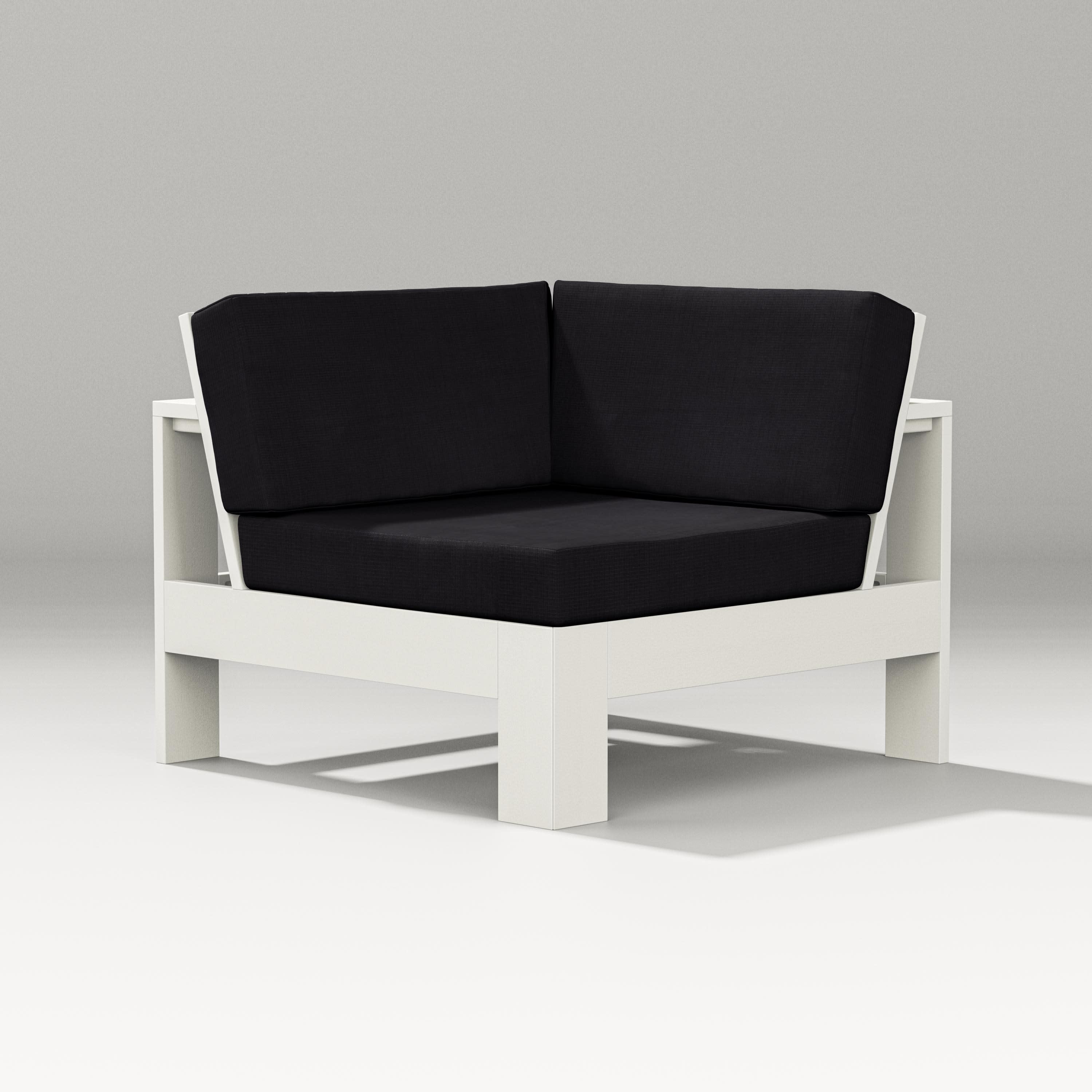 Latitude Modular Corner Chair in Vintage White / Midnight Linen