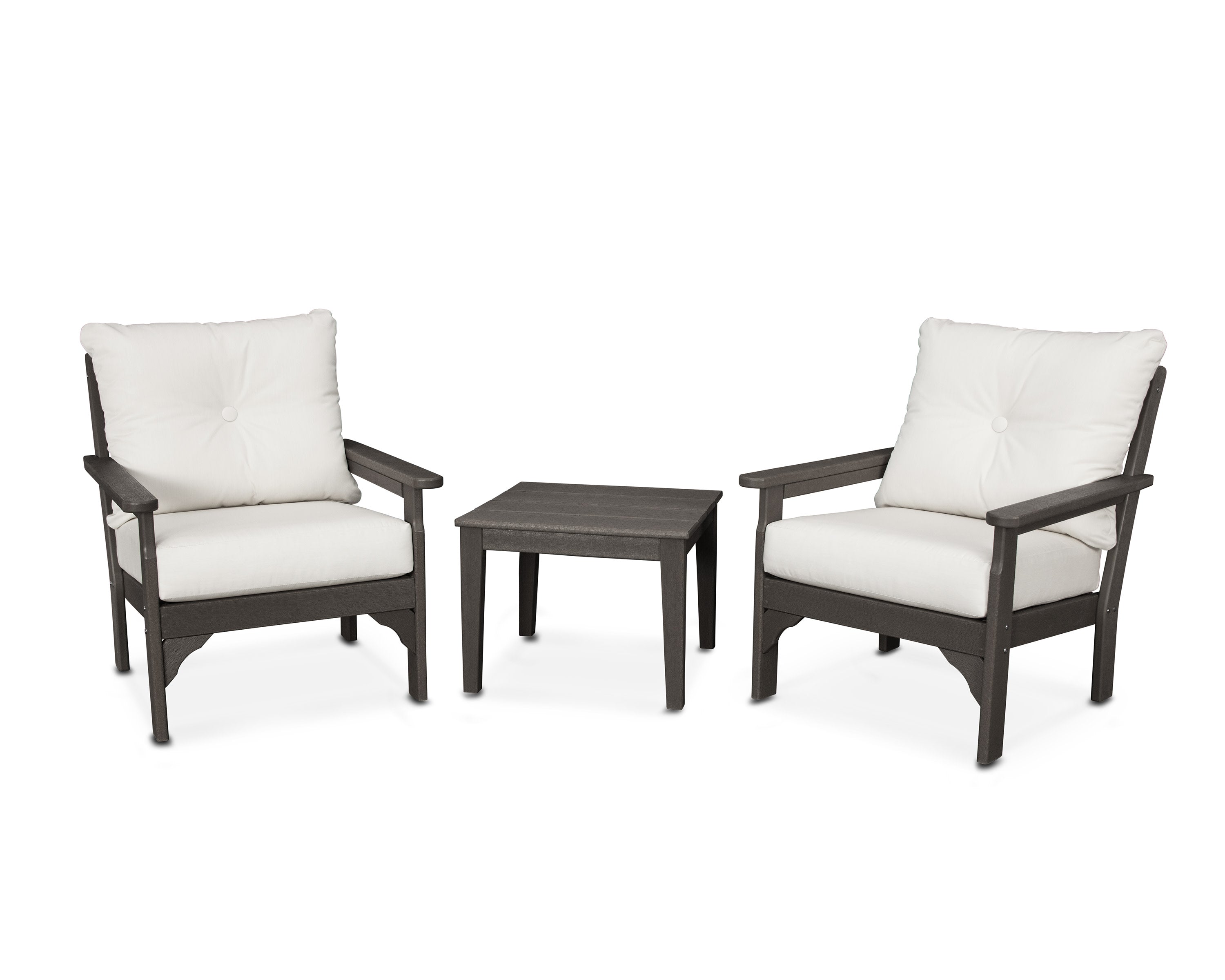 Vineyard 3-Piece Deep Seating Set in Vintage Coffee / Natural