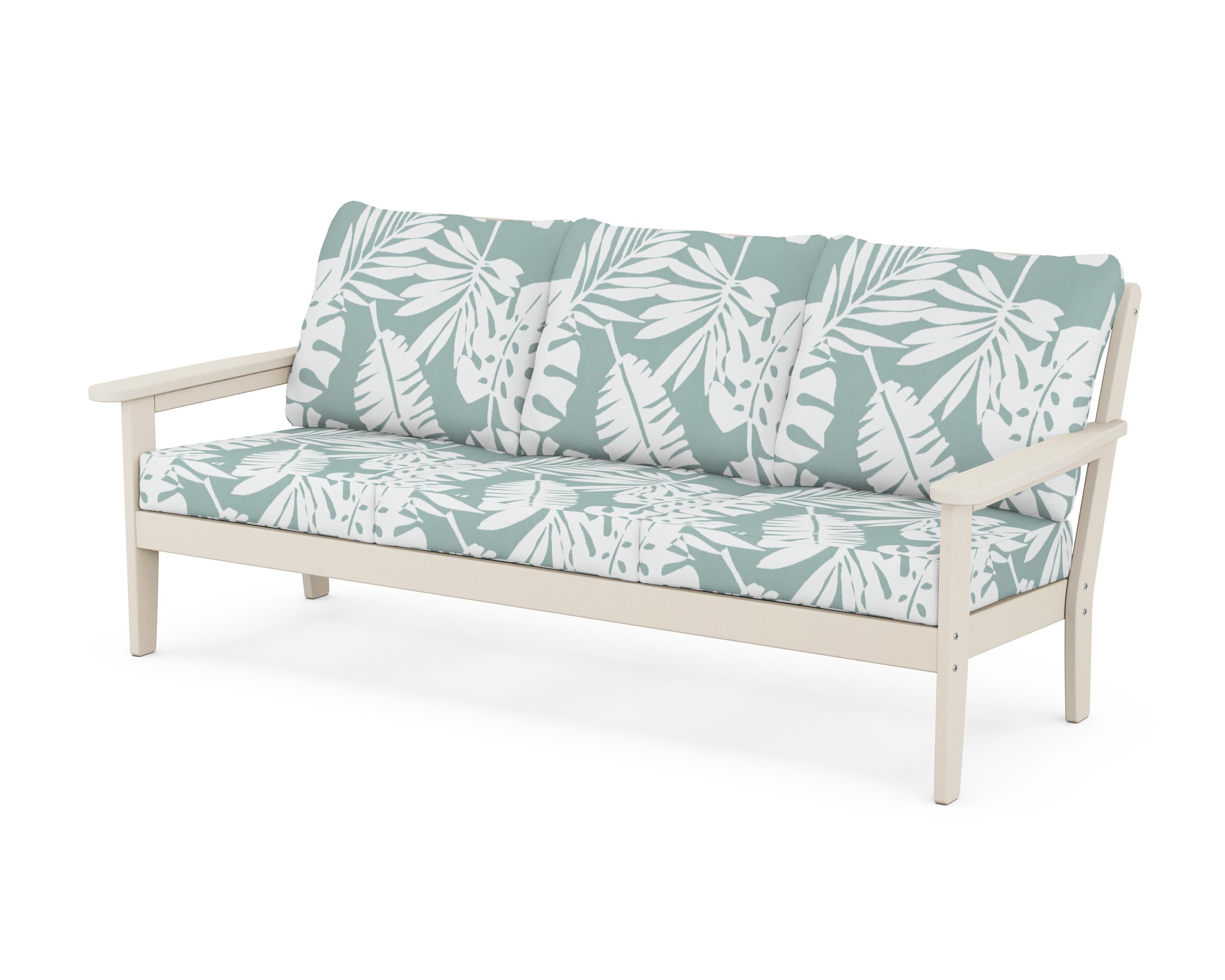 Cottage Deep Seating Sofa in Sand / Leaf Glacier Spa