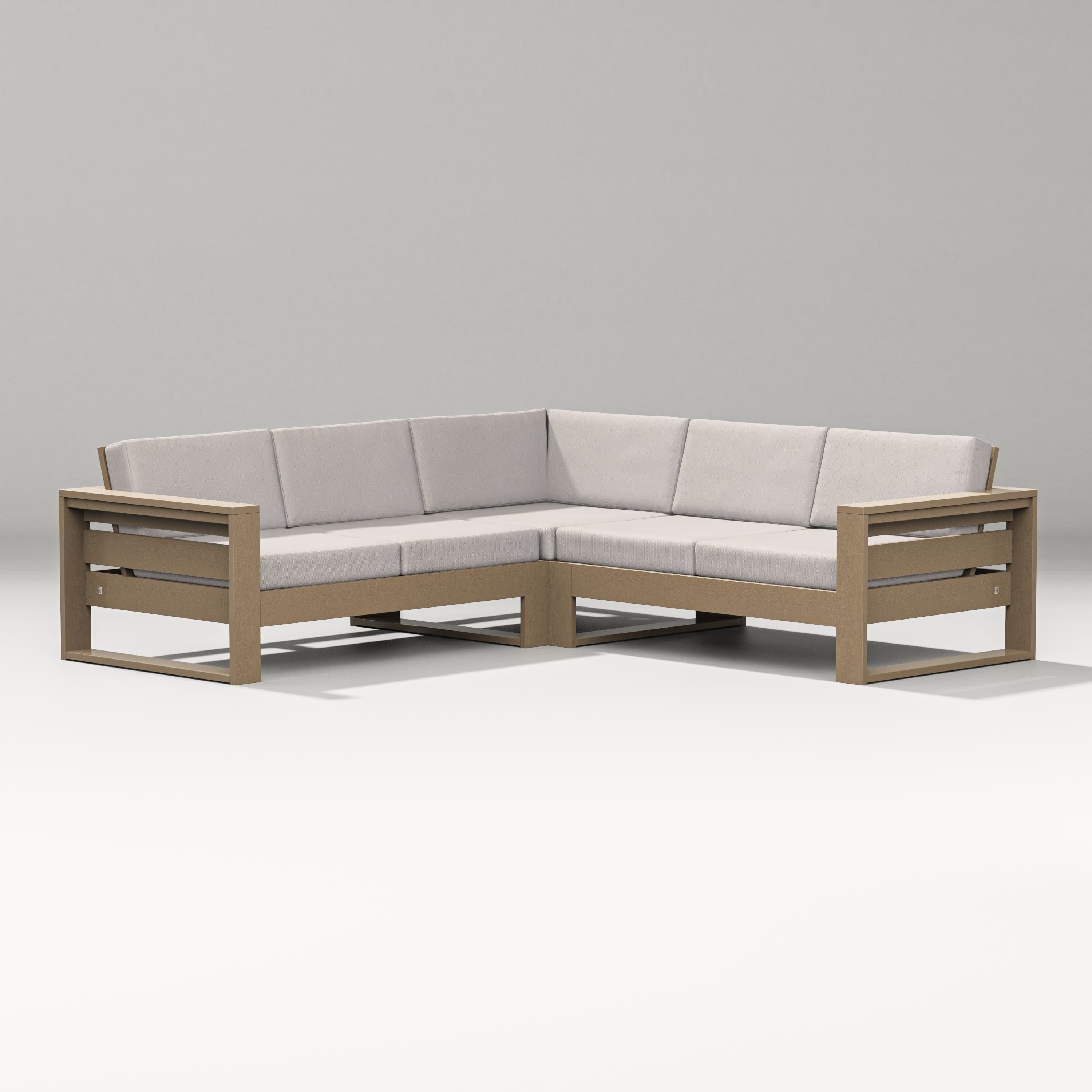 Latitude Corner Sectional in Vintage Sahara / Dune Burlap