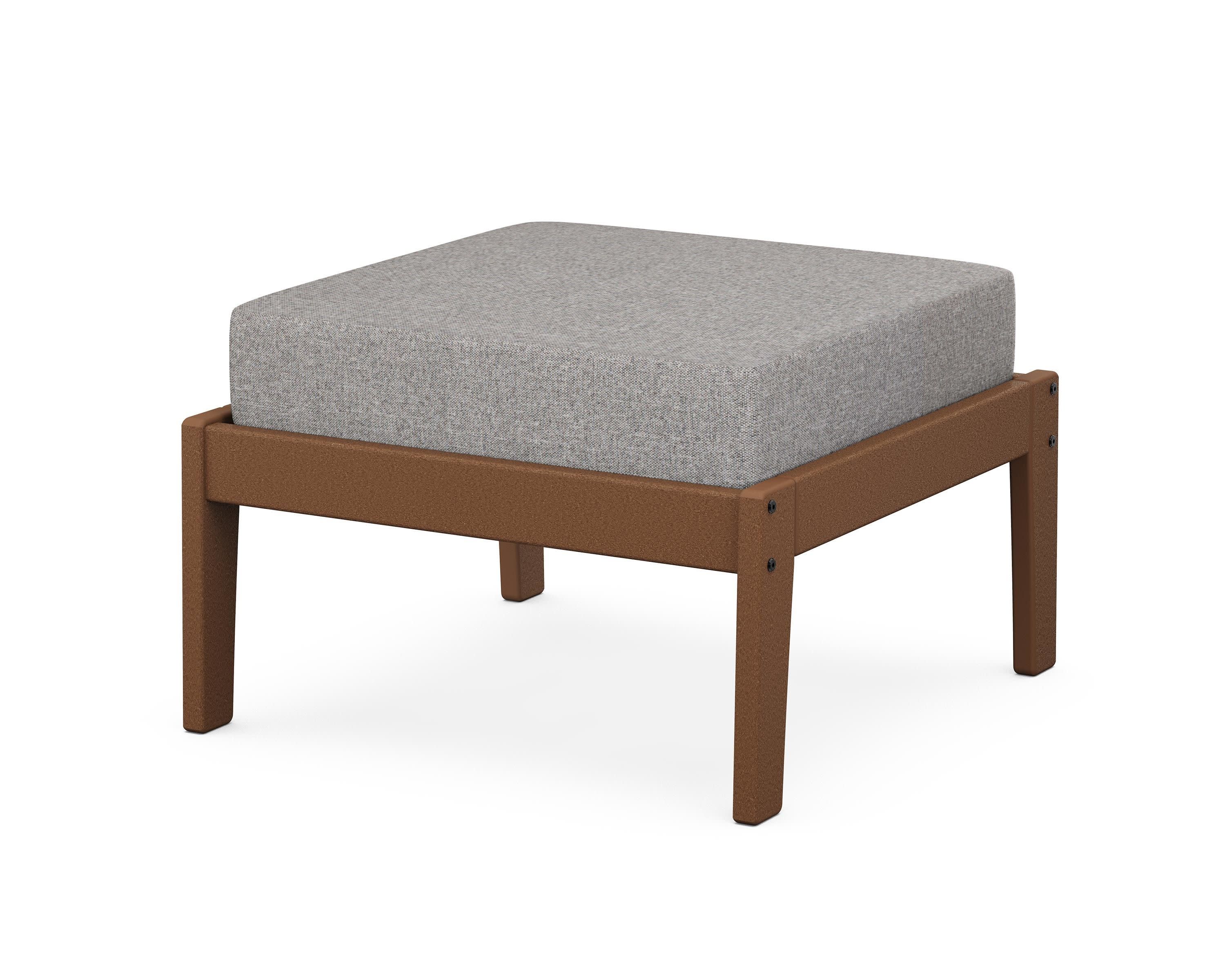 Deep Seating Ottoman in Teak / Grey Mist