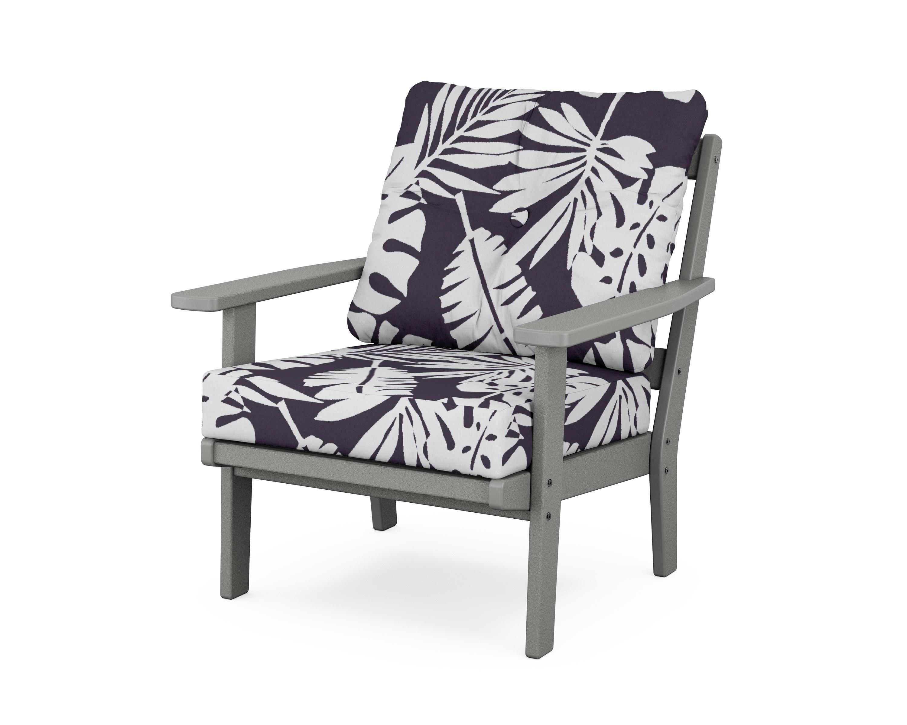 Oxford Deep Seating Chair in Slate Grey / Leaf Navy