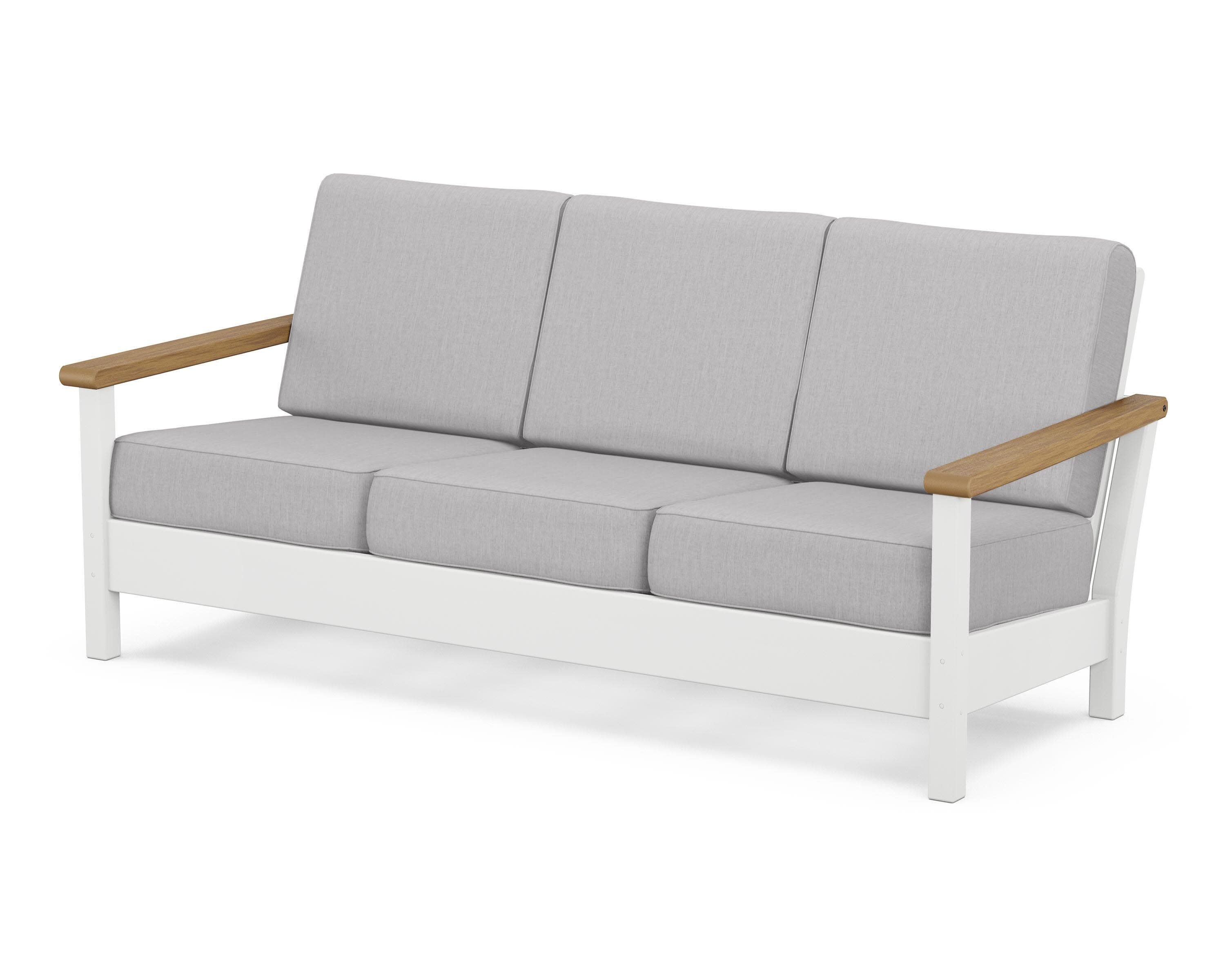 Harbour Deep Seating Sofa in White / Natural / Granite