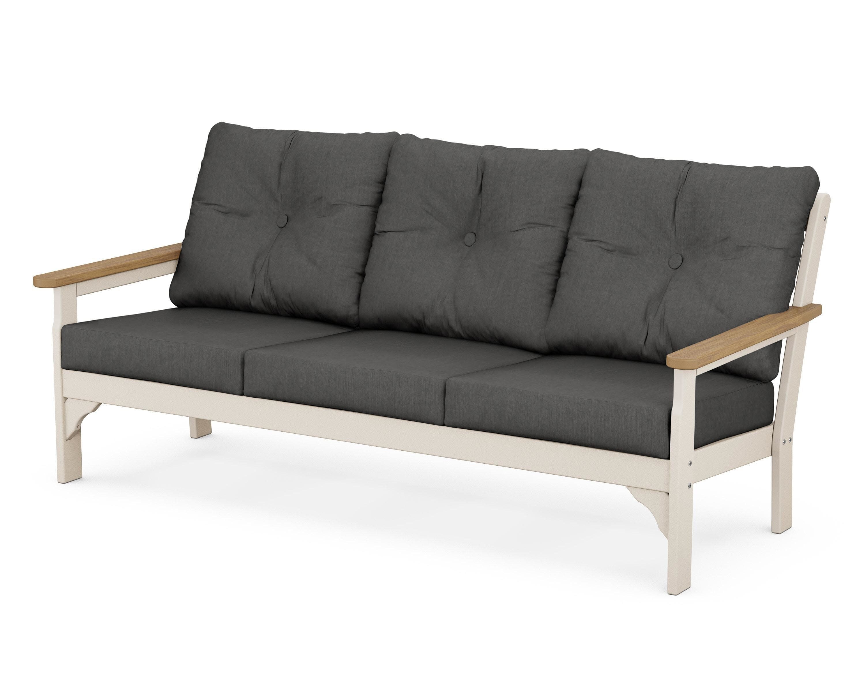Vineyard Deep Seating Sofa in Sand / Natural / Spectrum Carbon