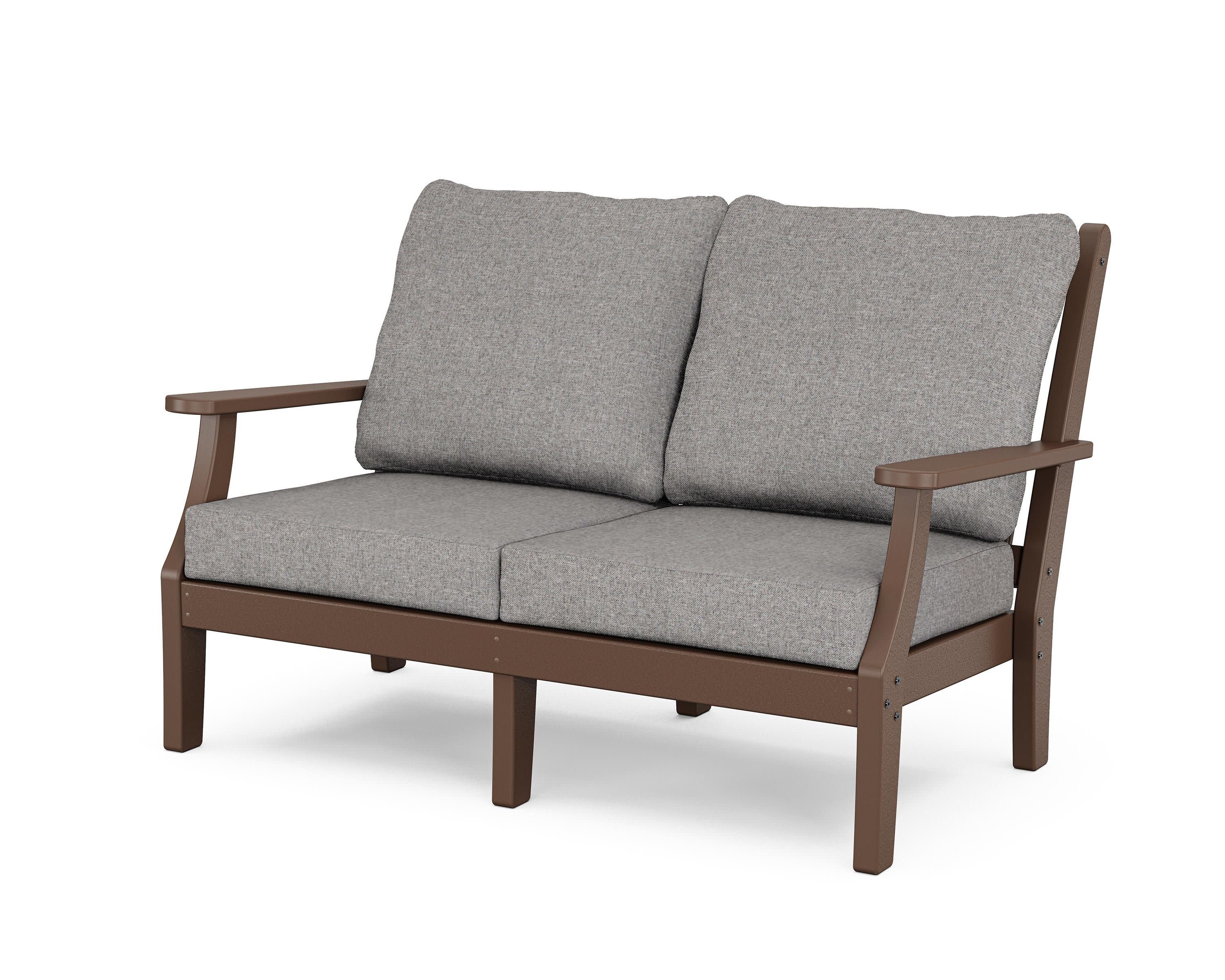 Wovendale Deep Seating Loveseat in Mahogany / Grey Mist