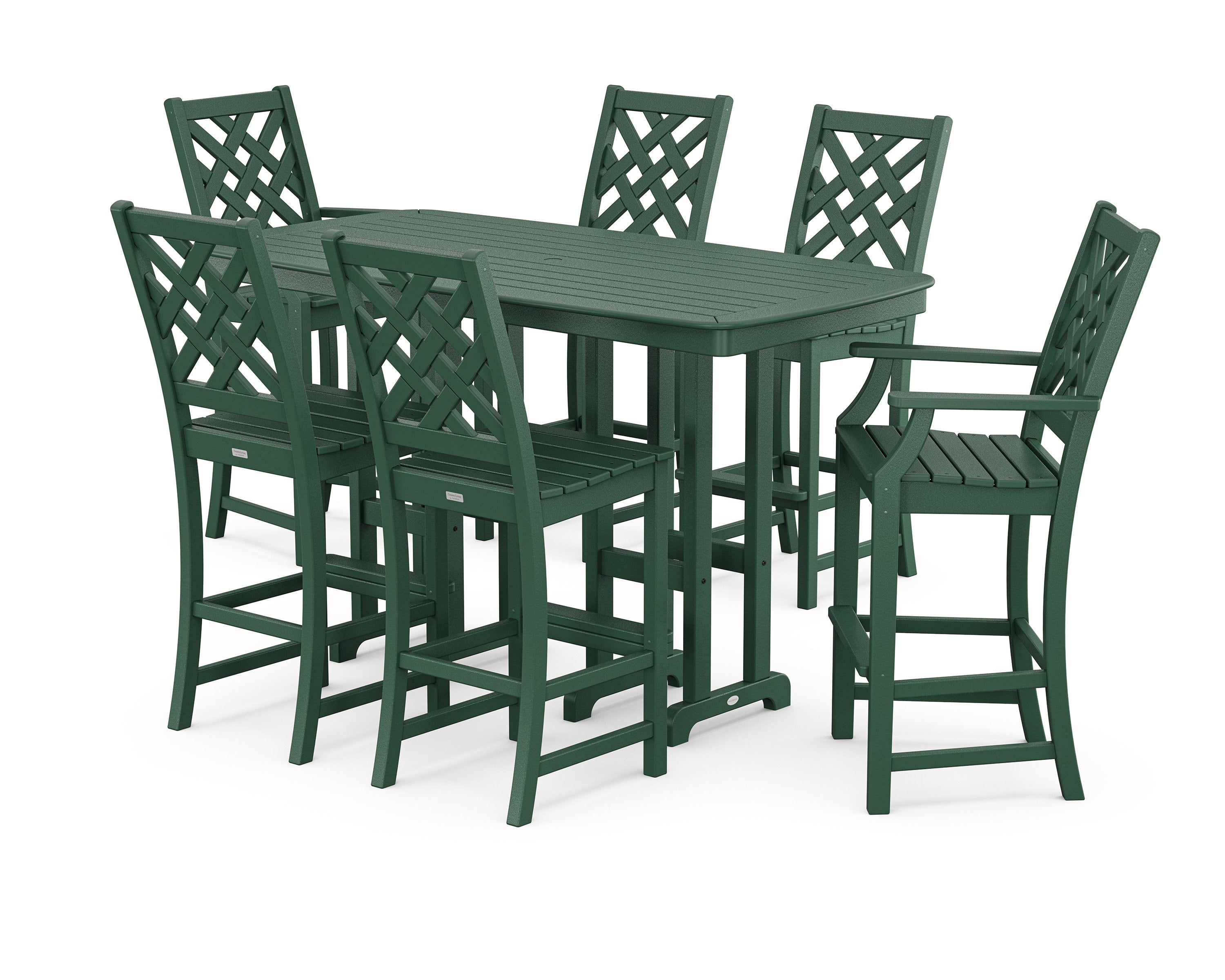 Wovendale 7-Piece Bar Set in Green