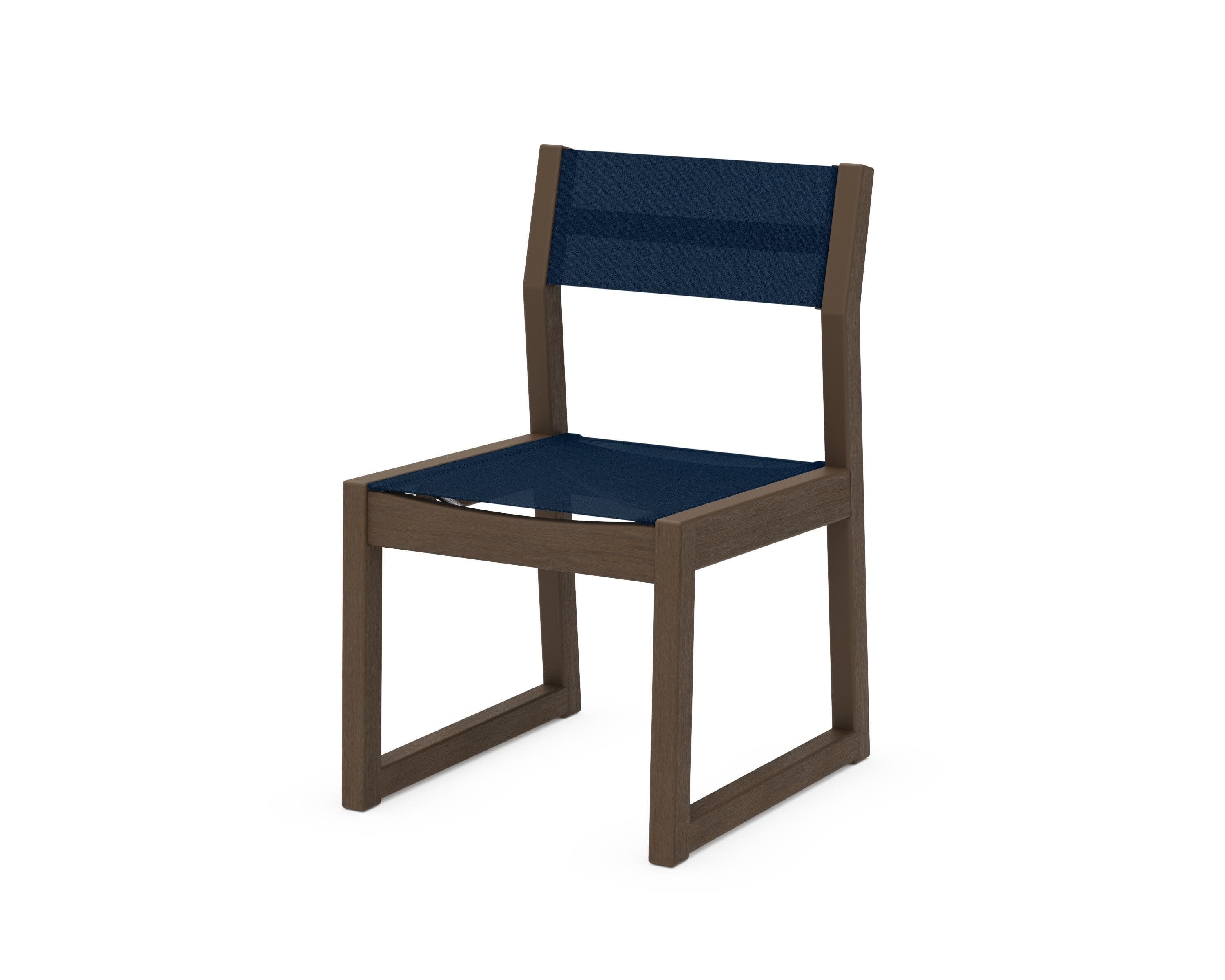 EDGE Sling Dining Side Chair in Kona / Navy Blue Sling