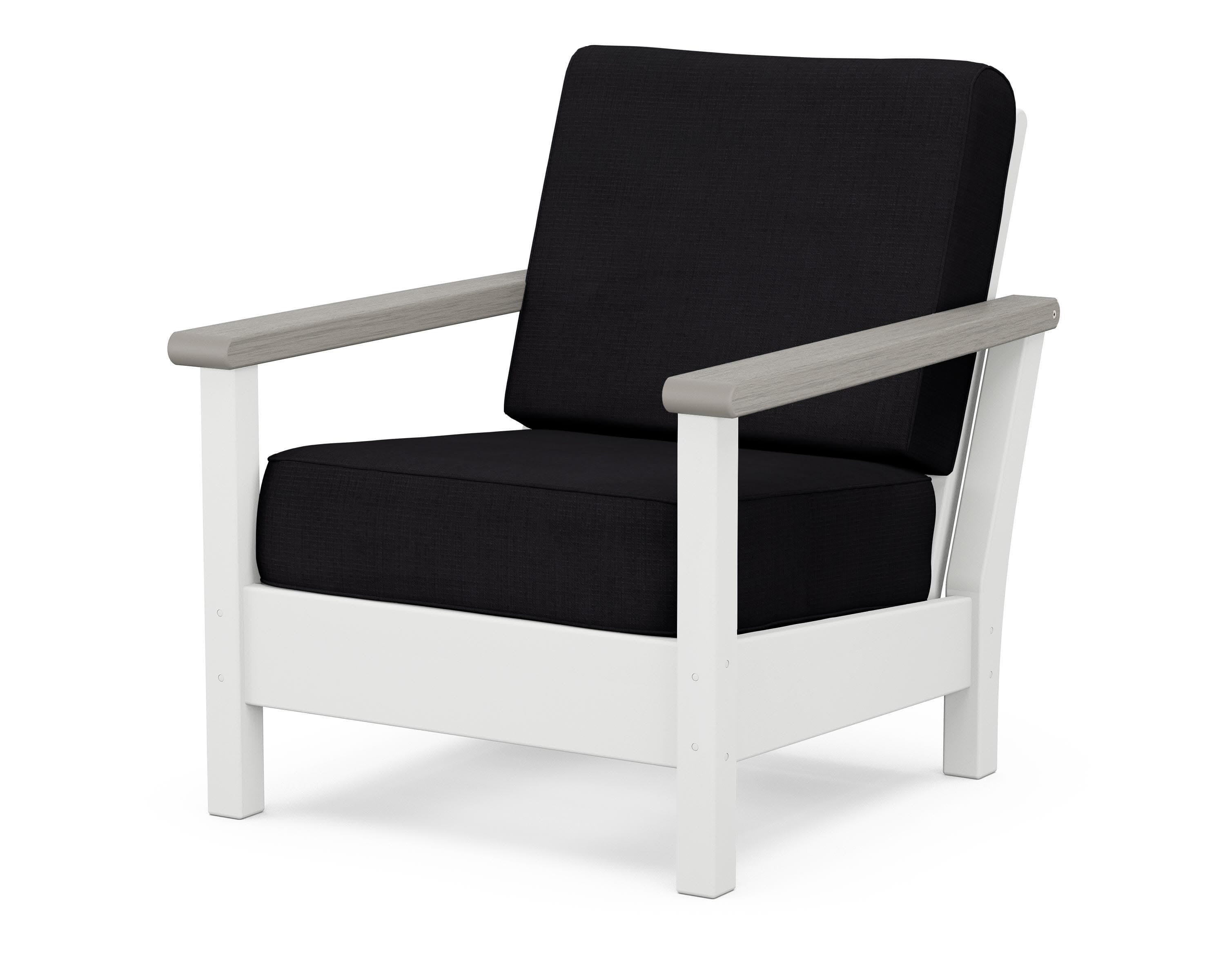 Harbour Deep Seating Chair in White / Driftwood / Midnight Linen