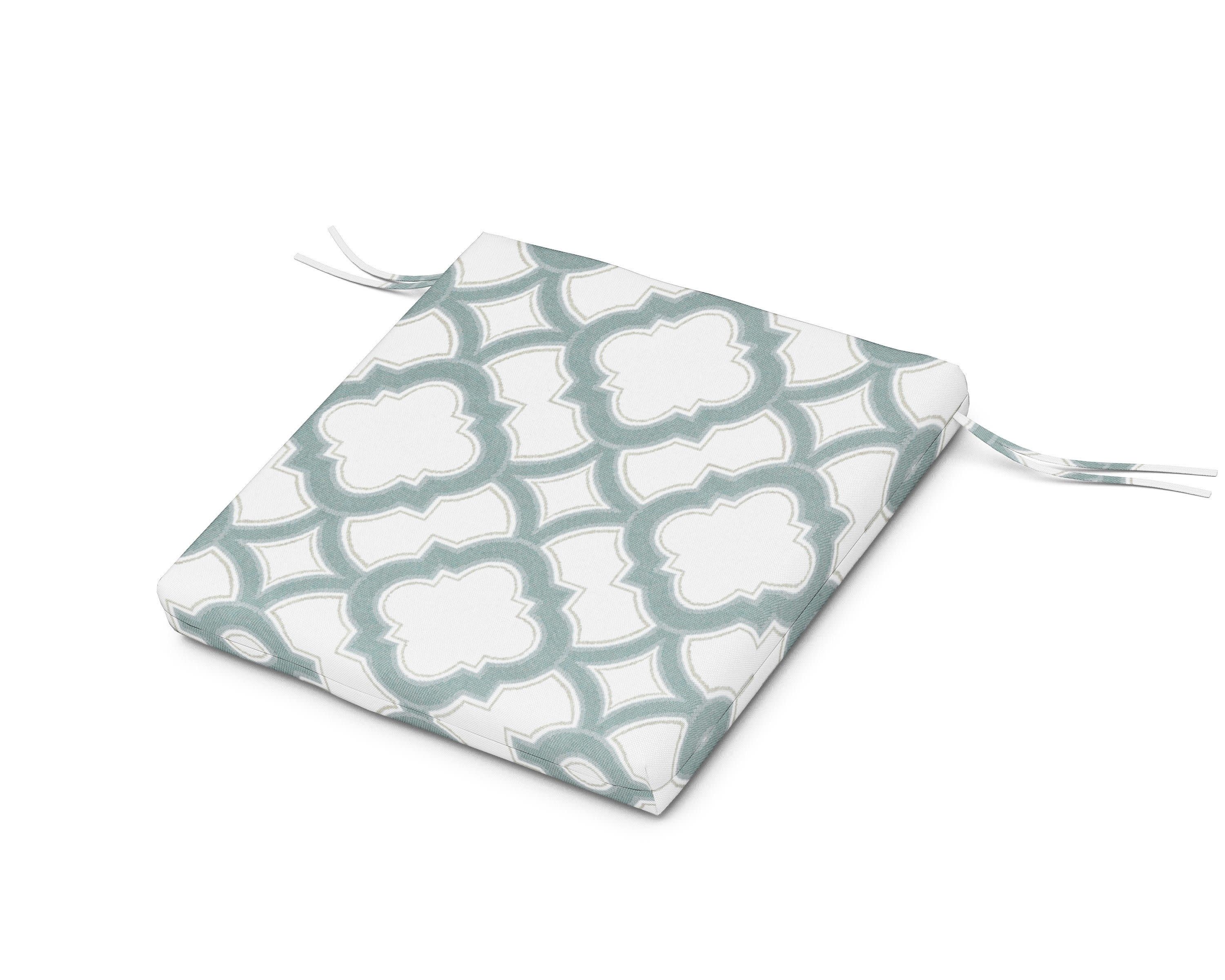 Seat Cushion - 20"D x 20"W x 2.5"H in Trellis Glacier Spa