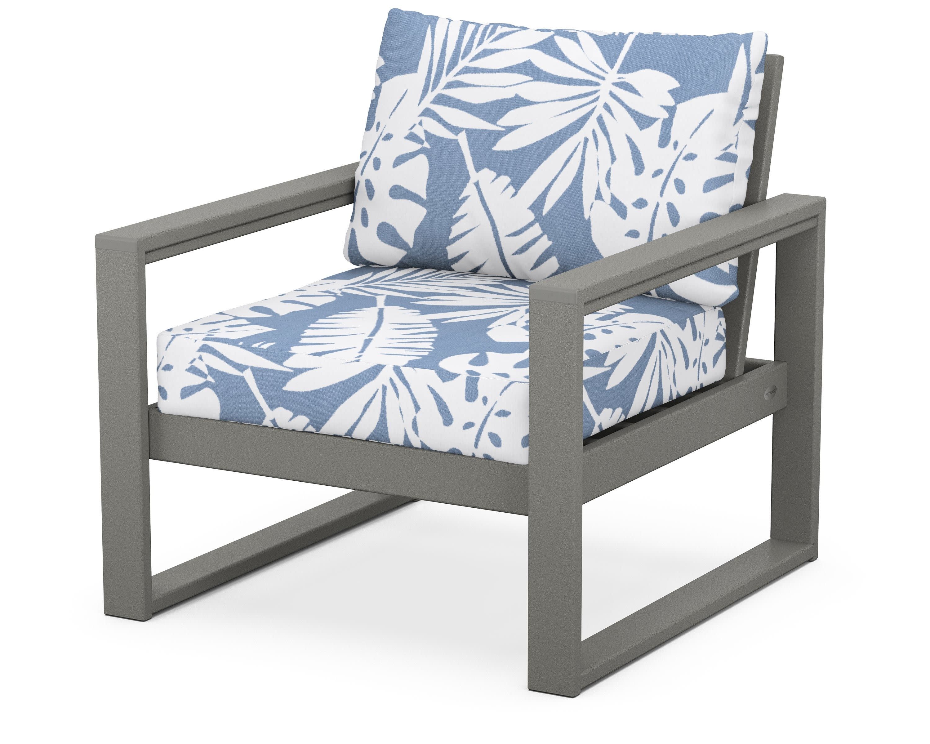 EDGE Club Chair in Slate Grey / Leaf Sky Blue