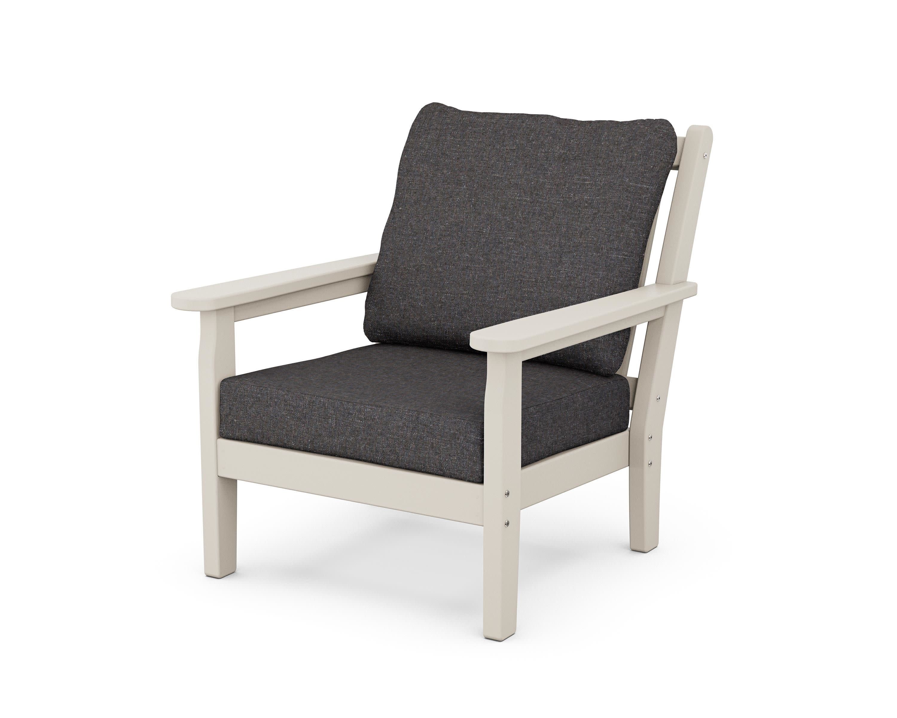 Chippendale Deep Seating Chair in Sand / Ash Charcoal