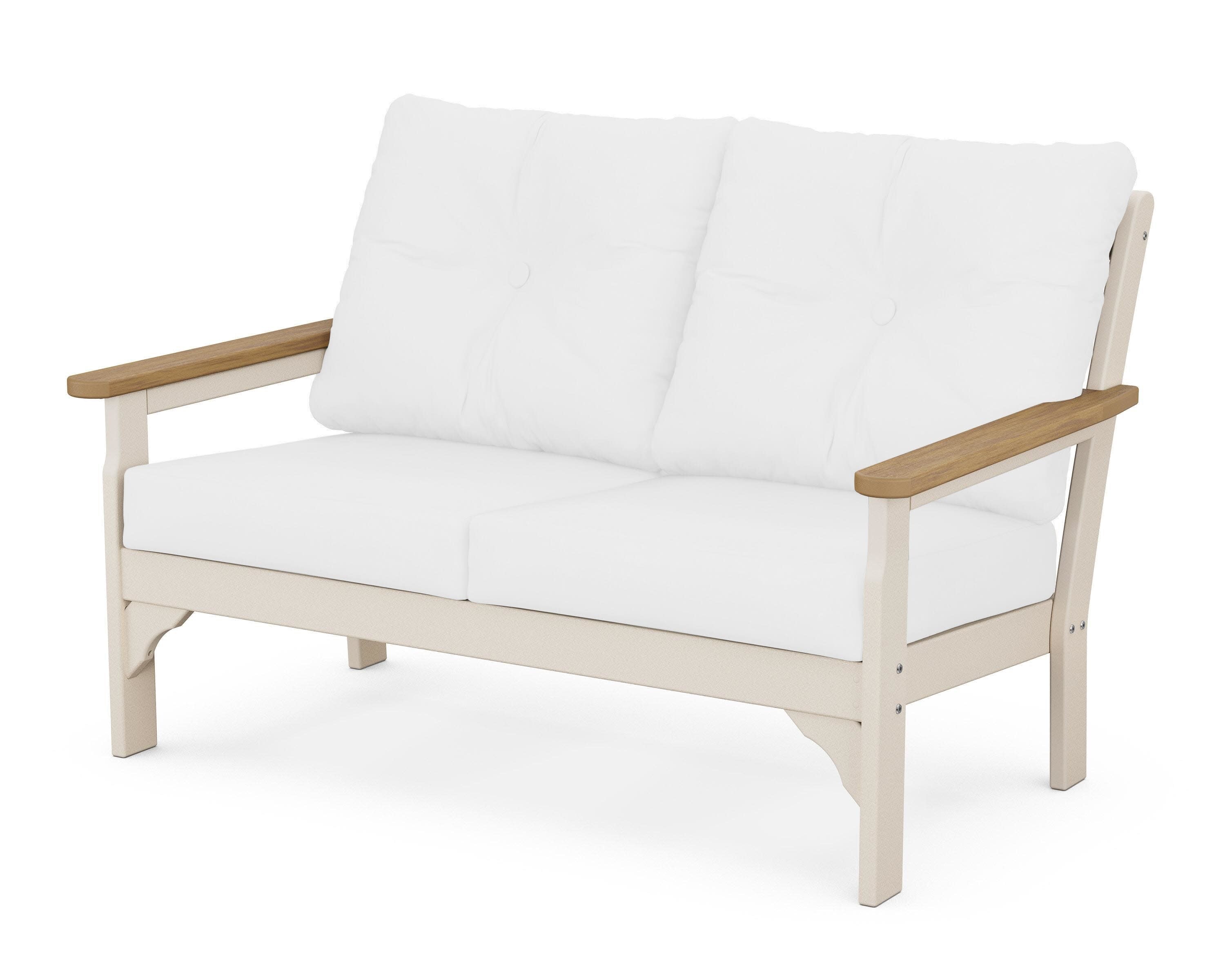 Vineyard Deep Seating Loveseat in Sand / Natural / Natural