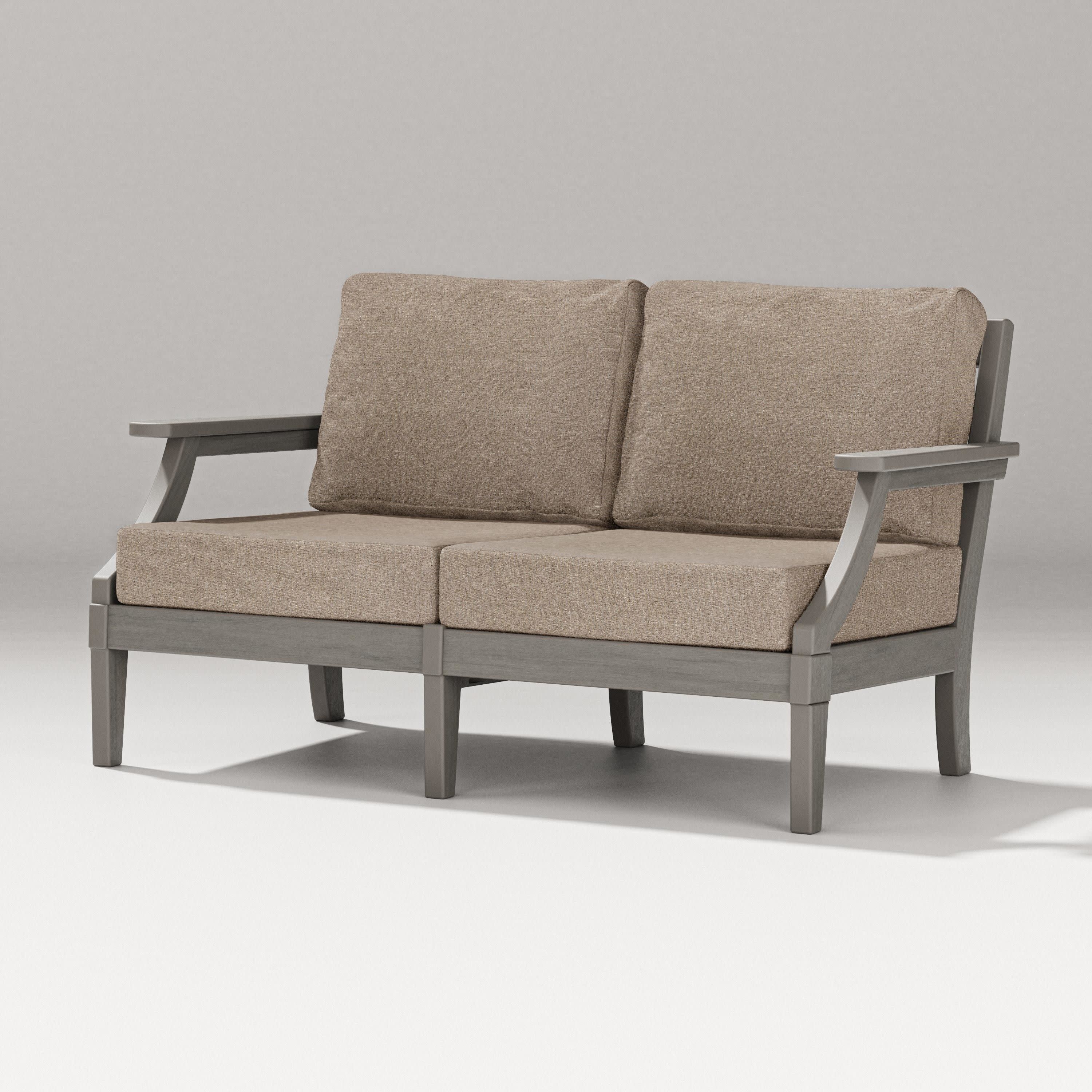 Estate Loveseat in Driftwood / Spiced Burlap
