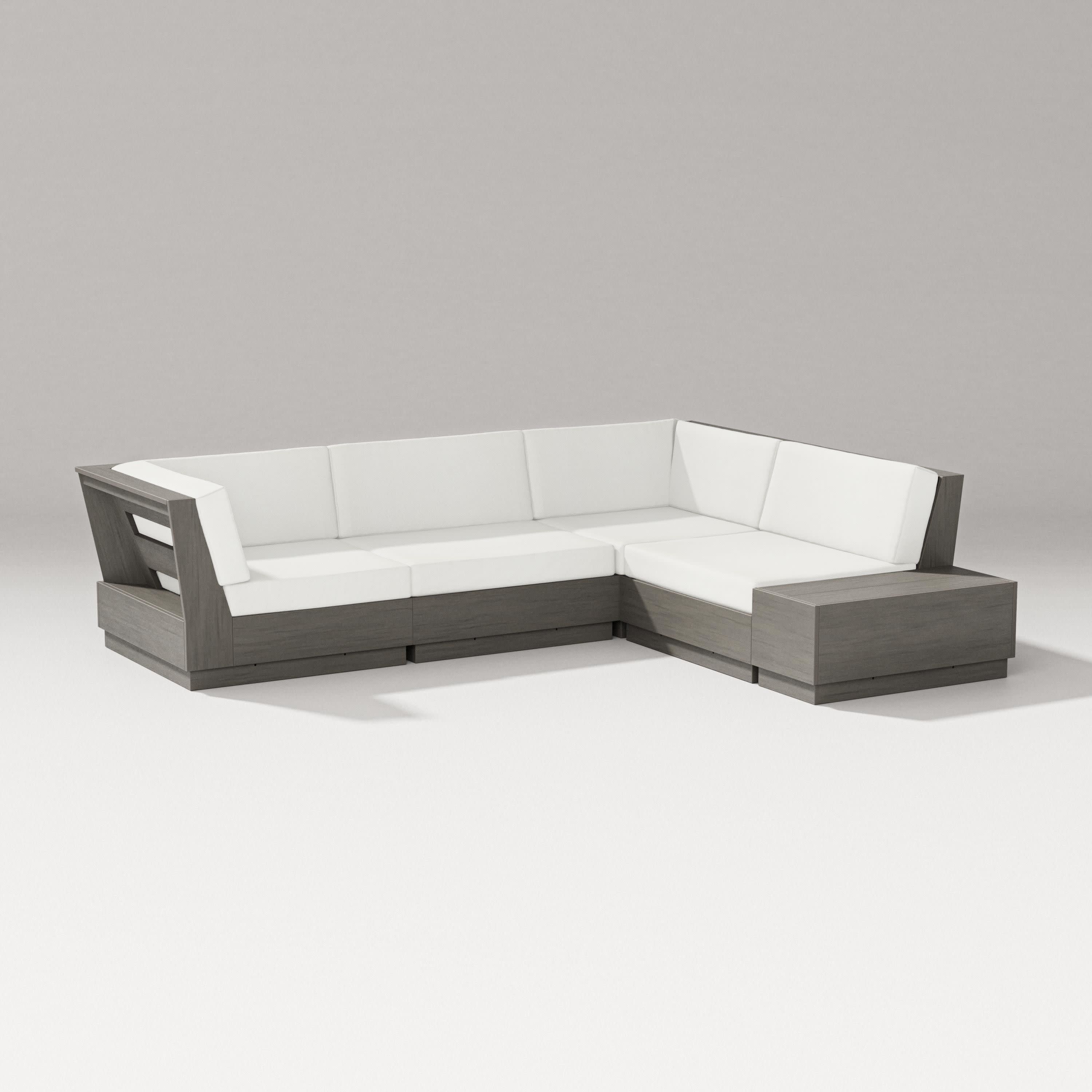 Elevate Corner Sectional in Driftwood / Natural Linen