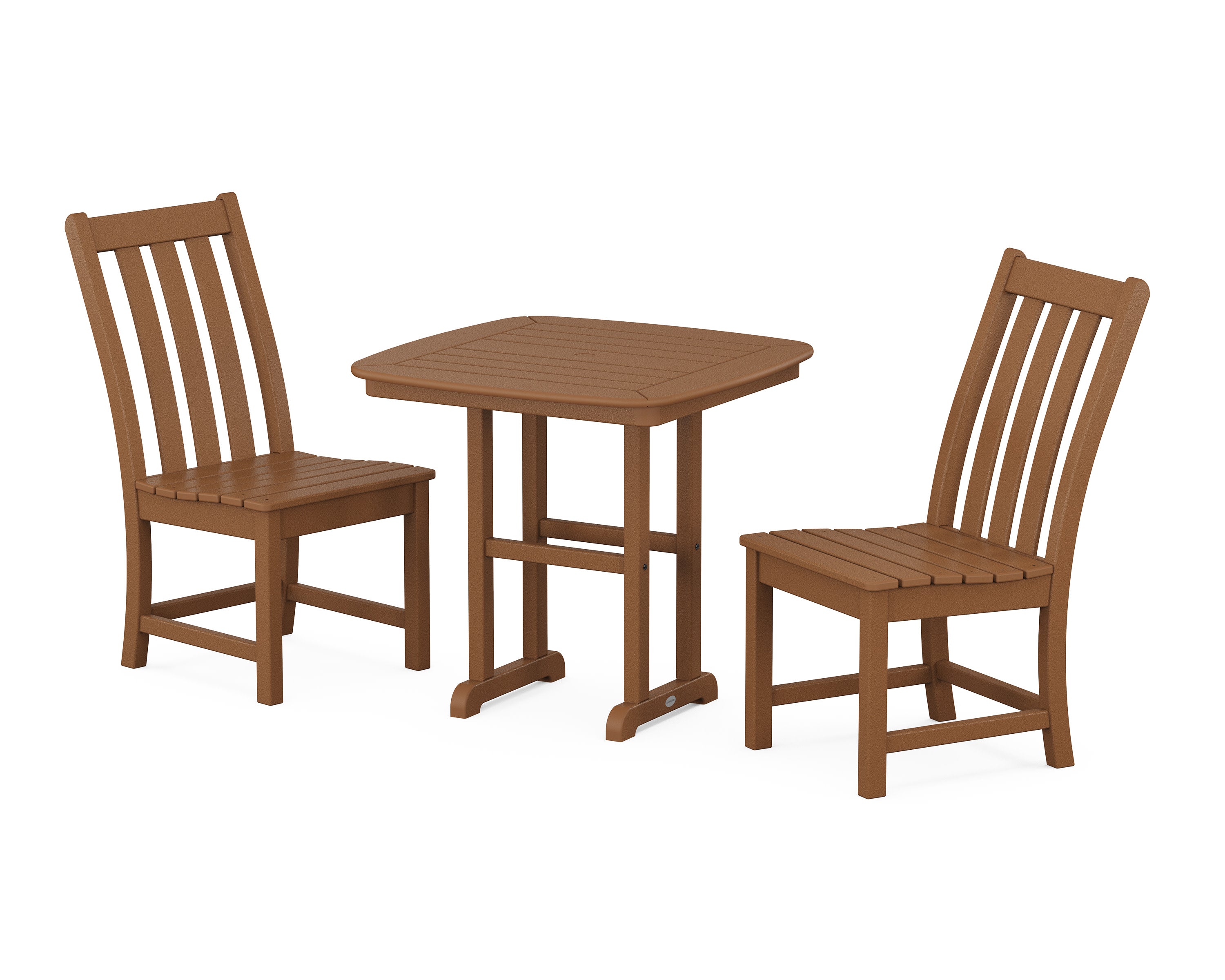 Vineyard Side Chair 3-Piece Dining Set in Teak