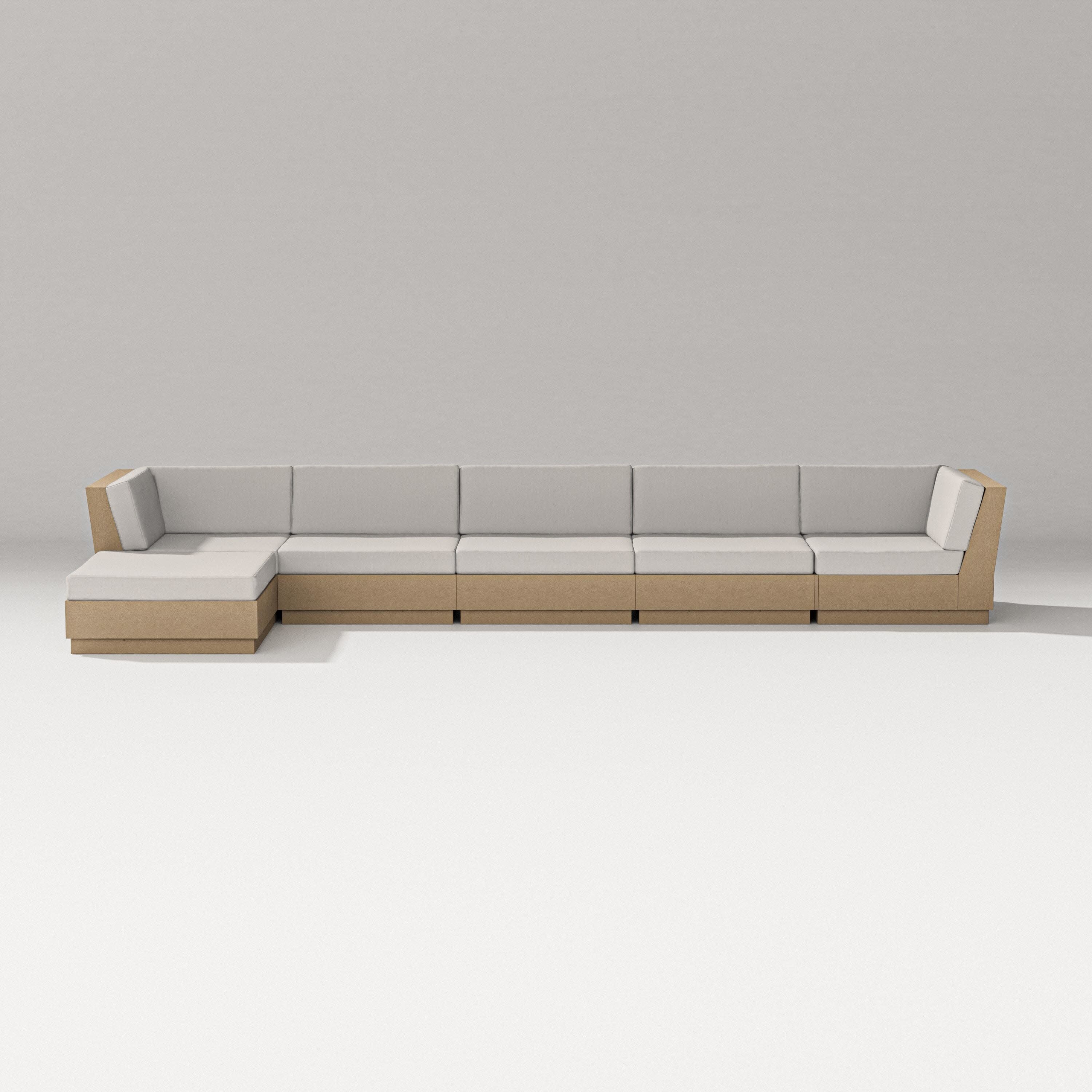 Elevate 6-Piece Chaise Sectional in Vintage Sahara / Cast Ash