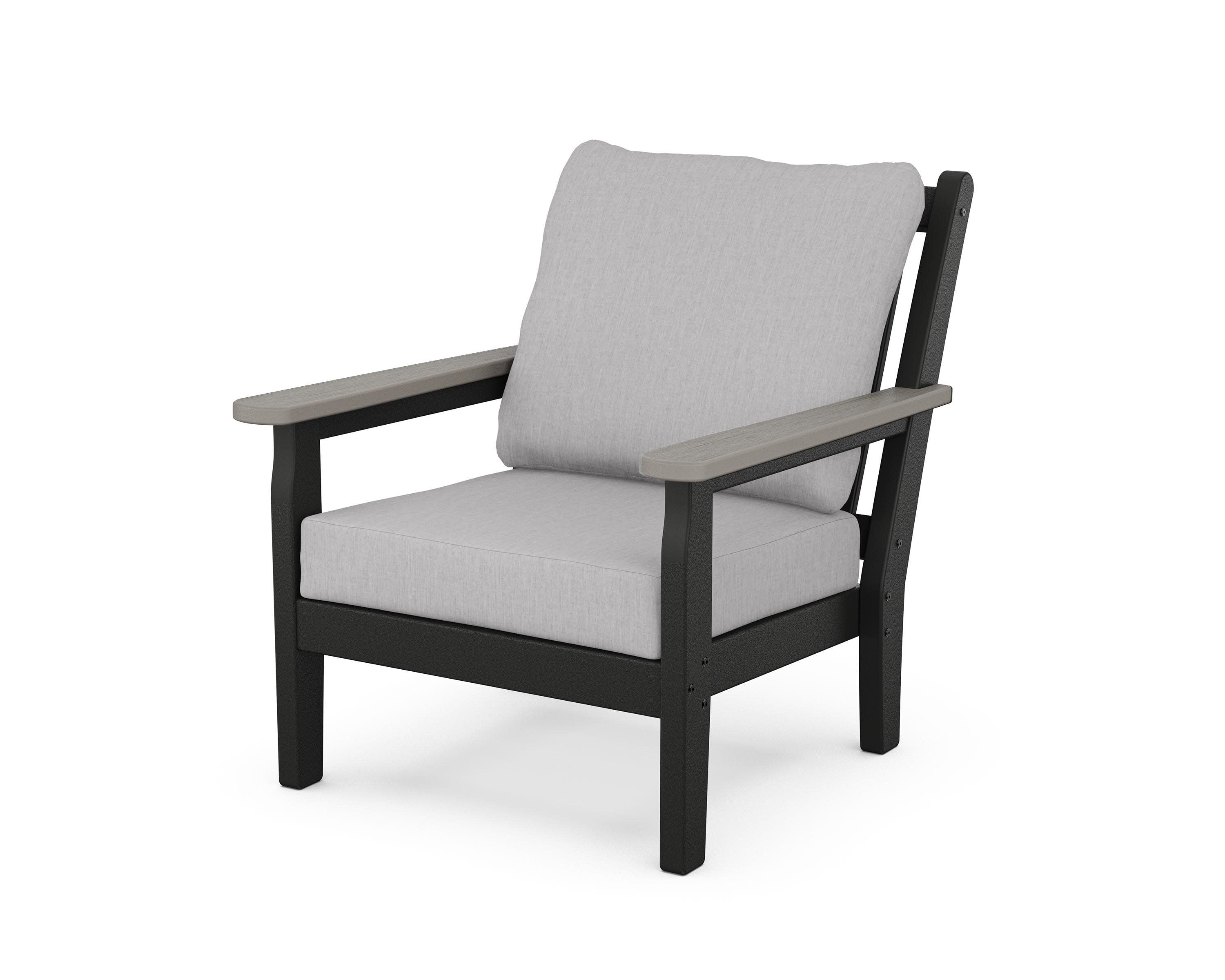 Chippendale Deep Seating Chair in Black / Driftwood / Granite