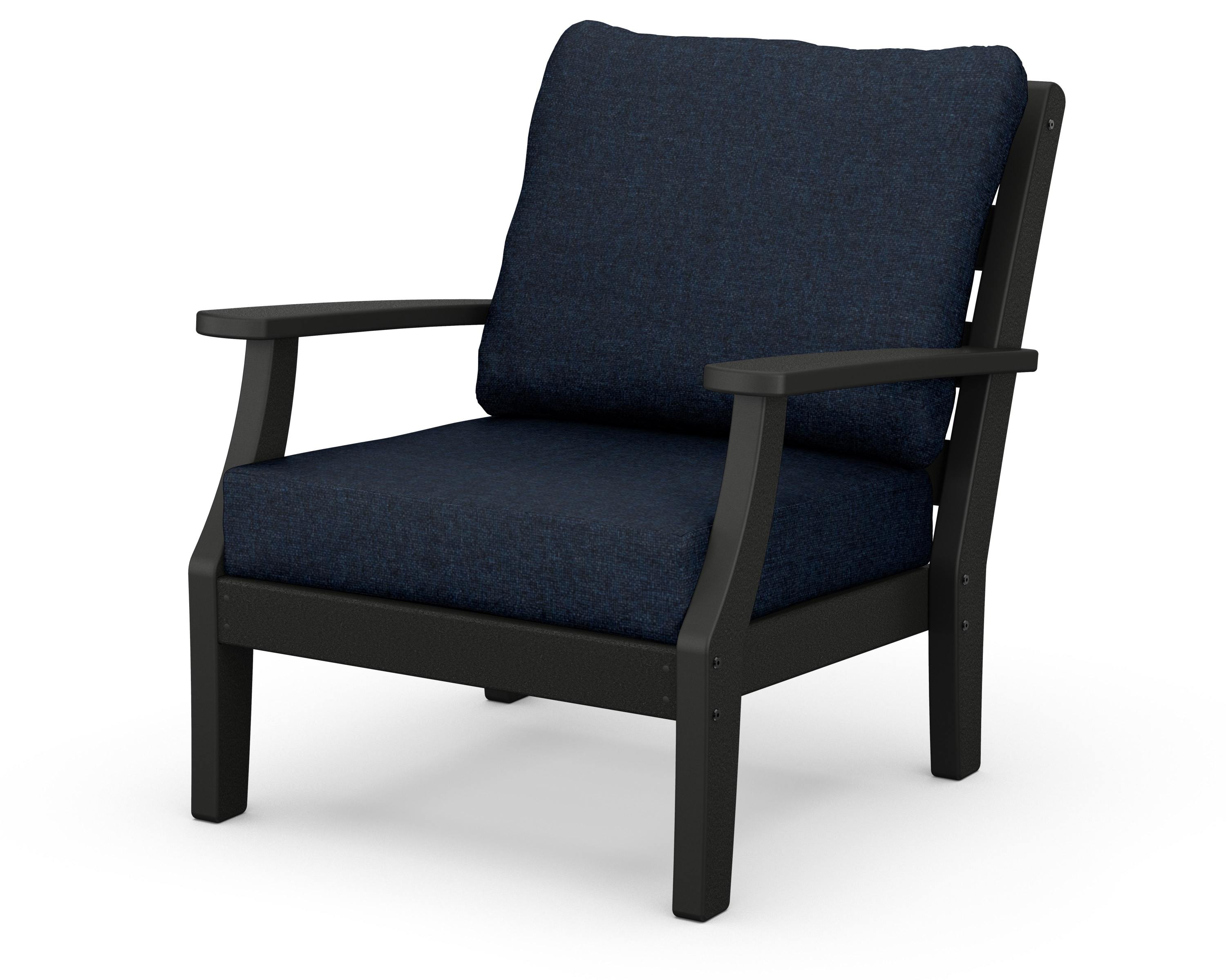 Chesapeake Deep Seating Chair in Black / Marine Indigo