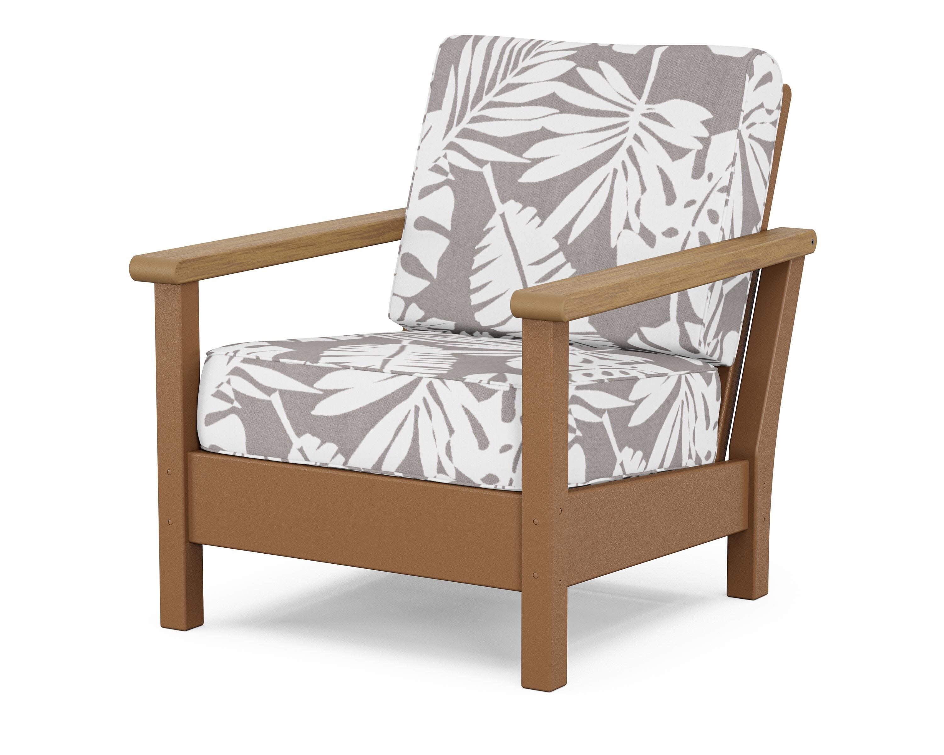 Harbour Deep Seating Chair in Teak / Natural / Leaf Grey Mist