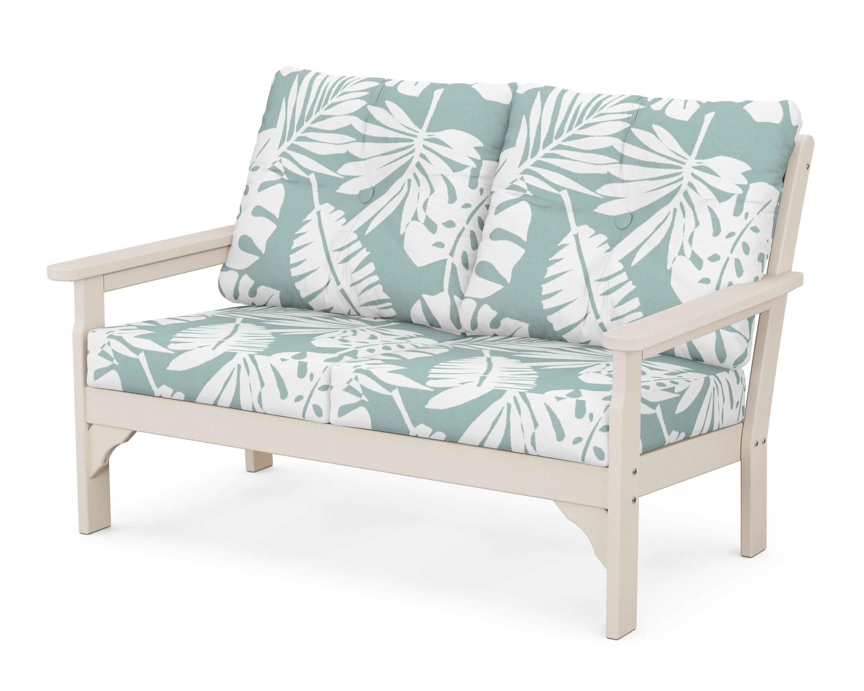 Vineyard Deep Seating Loveseat in Sand / Leaf Glacier Spa