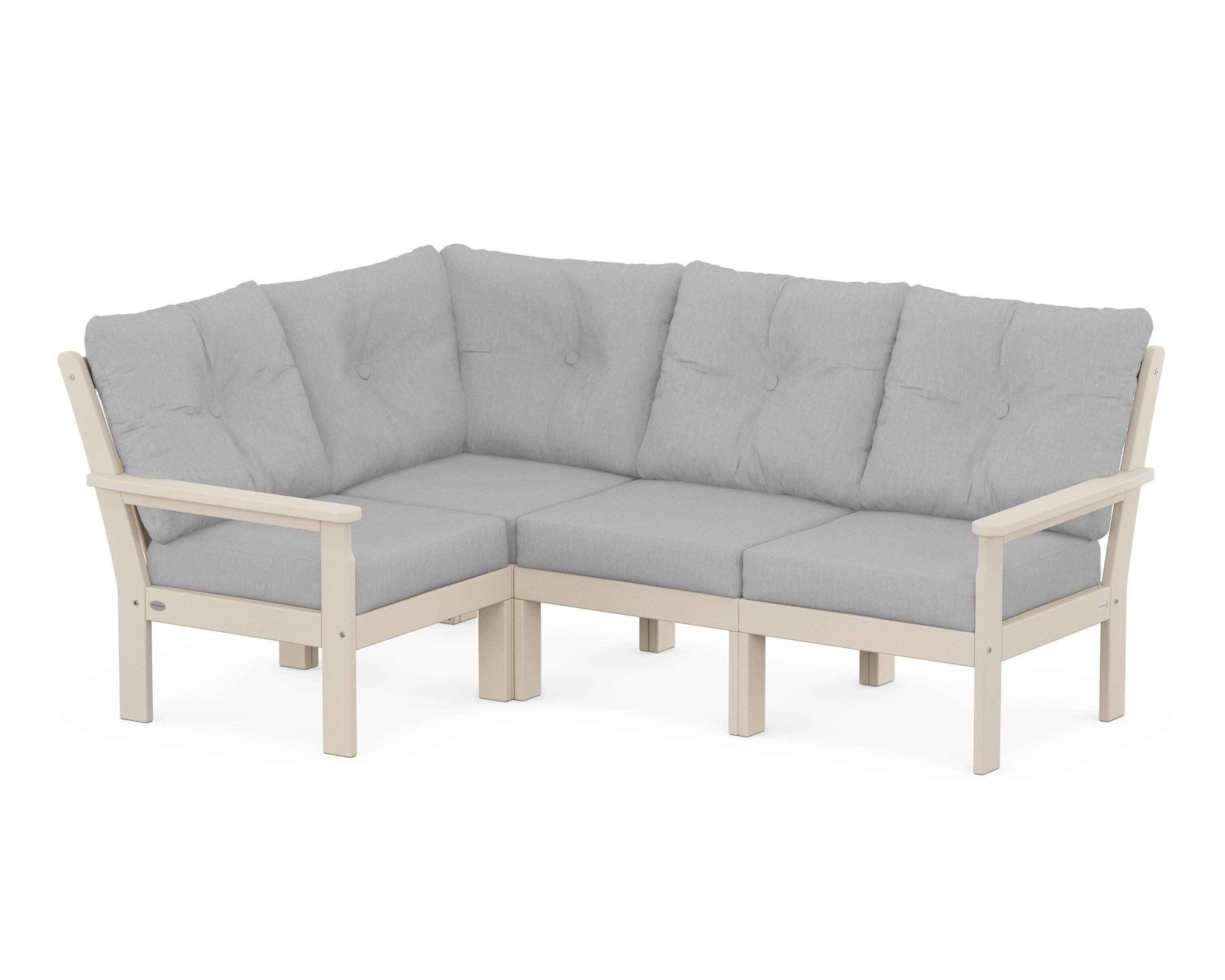 Vineyard 4-Piece Sectional in Sand / Granite
