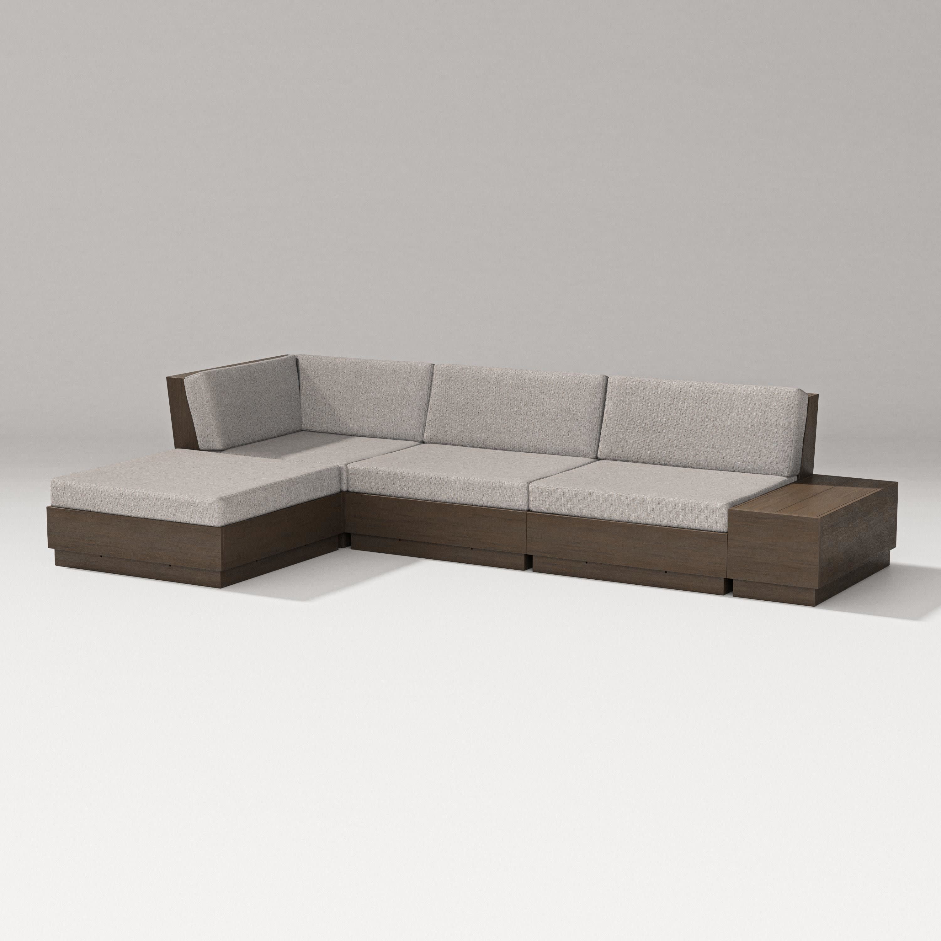 Elevate Chaise Sectional in Kona / Weathered Tweed