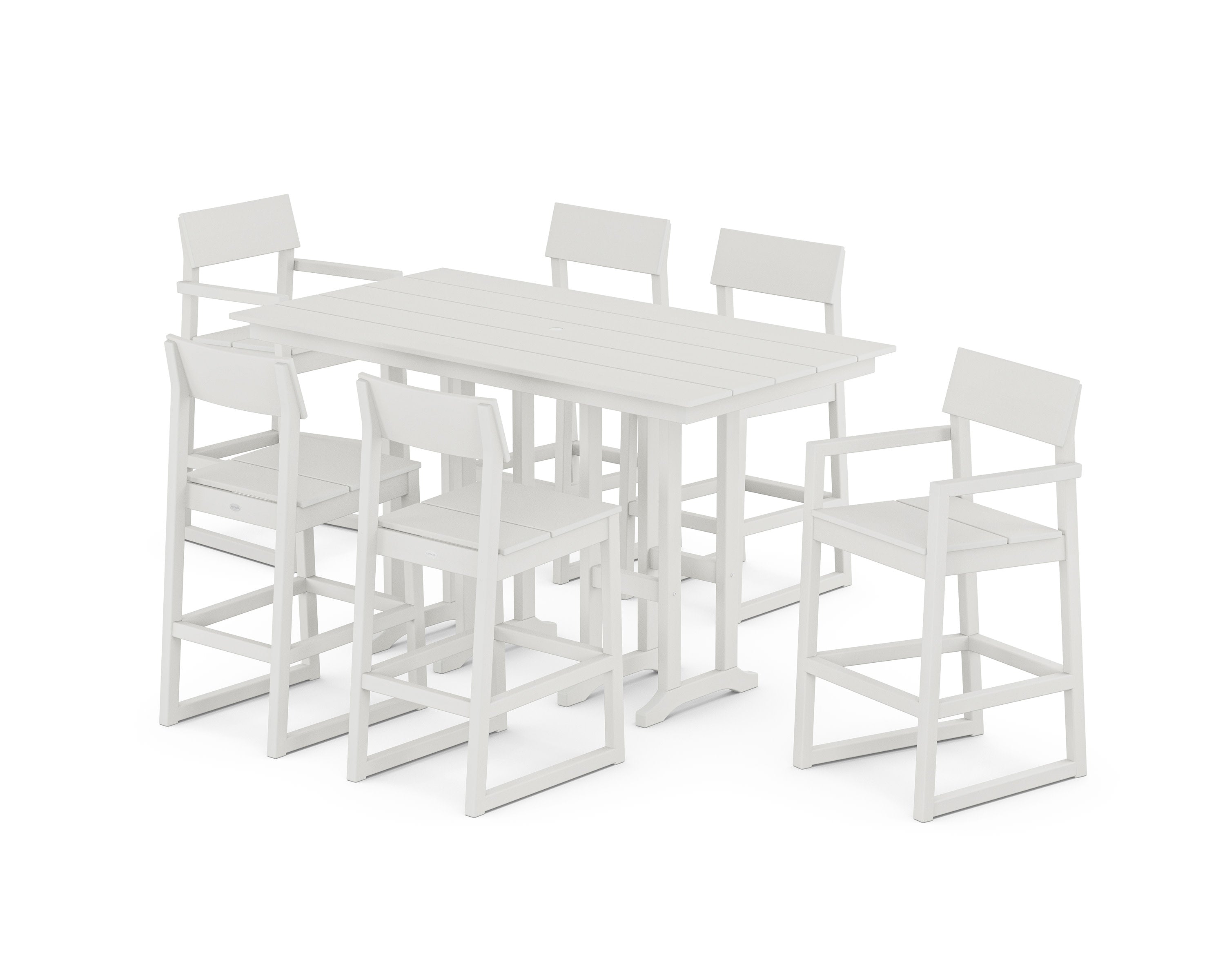 EDGE 7-Piece Farmhouse Bar Set in Vintage White