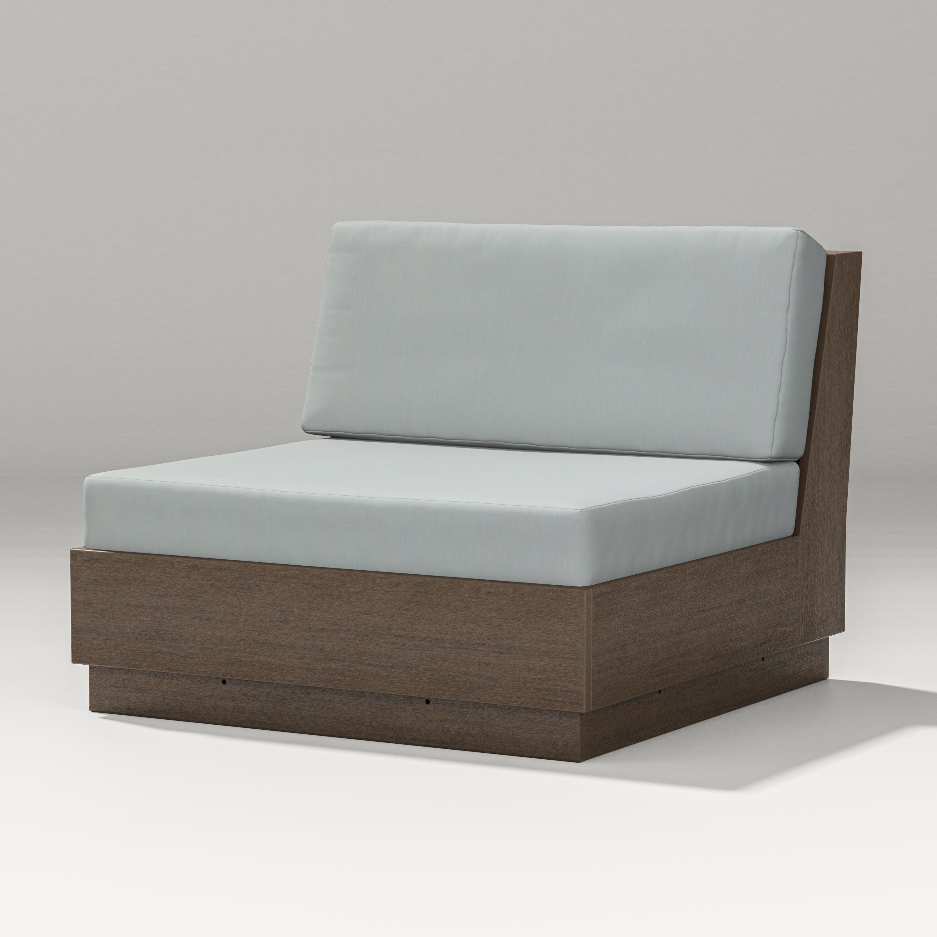 Elevate Modular Armless Chair in Kona / Spa
