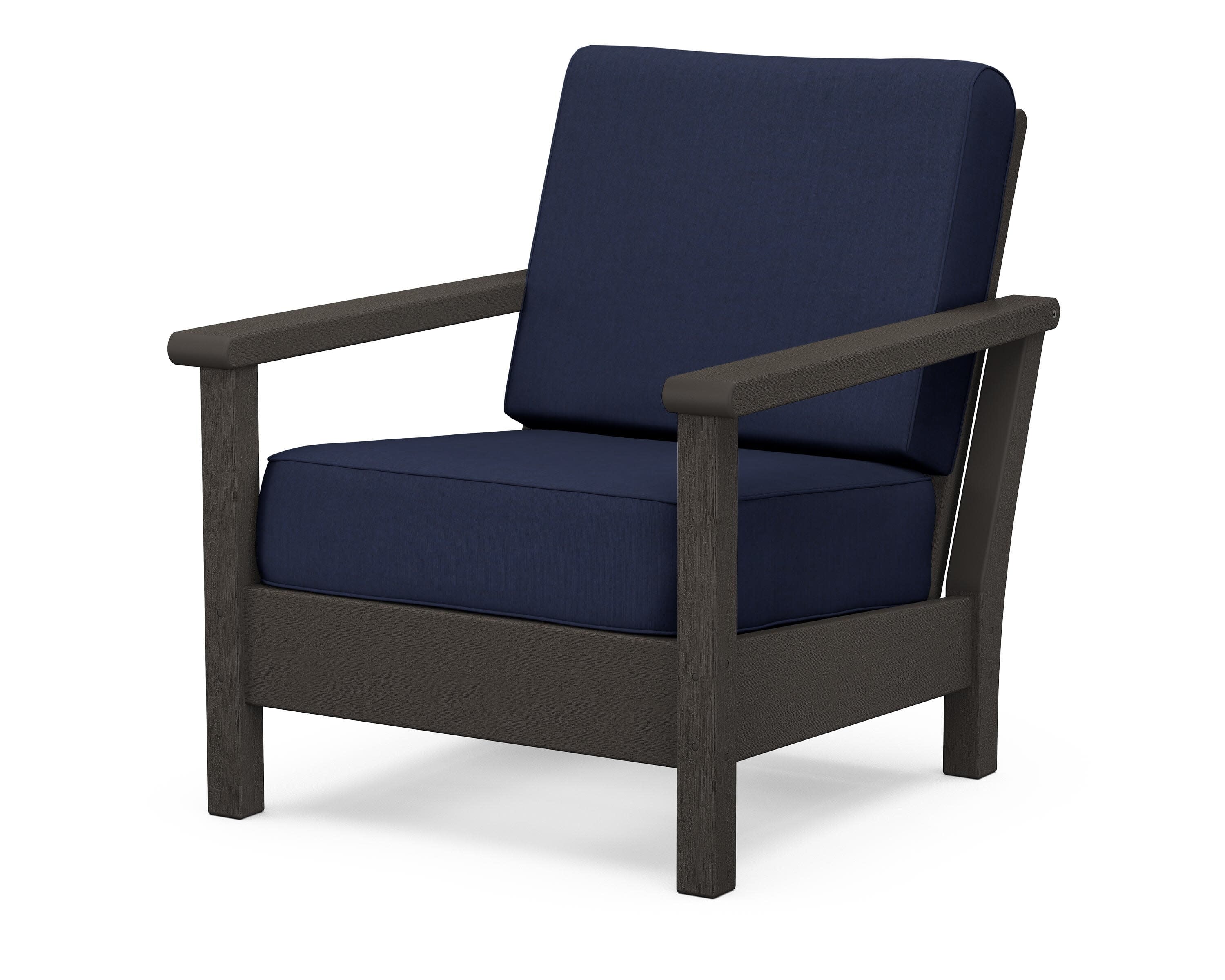 Harbour Deep Seating Chair in Vintage Coffee / Spectrum Indigo