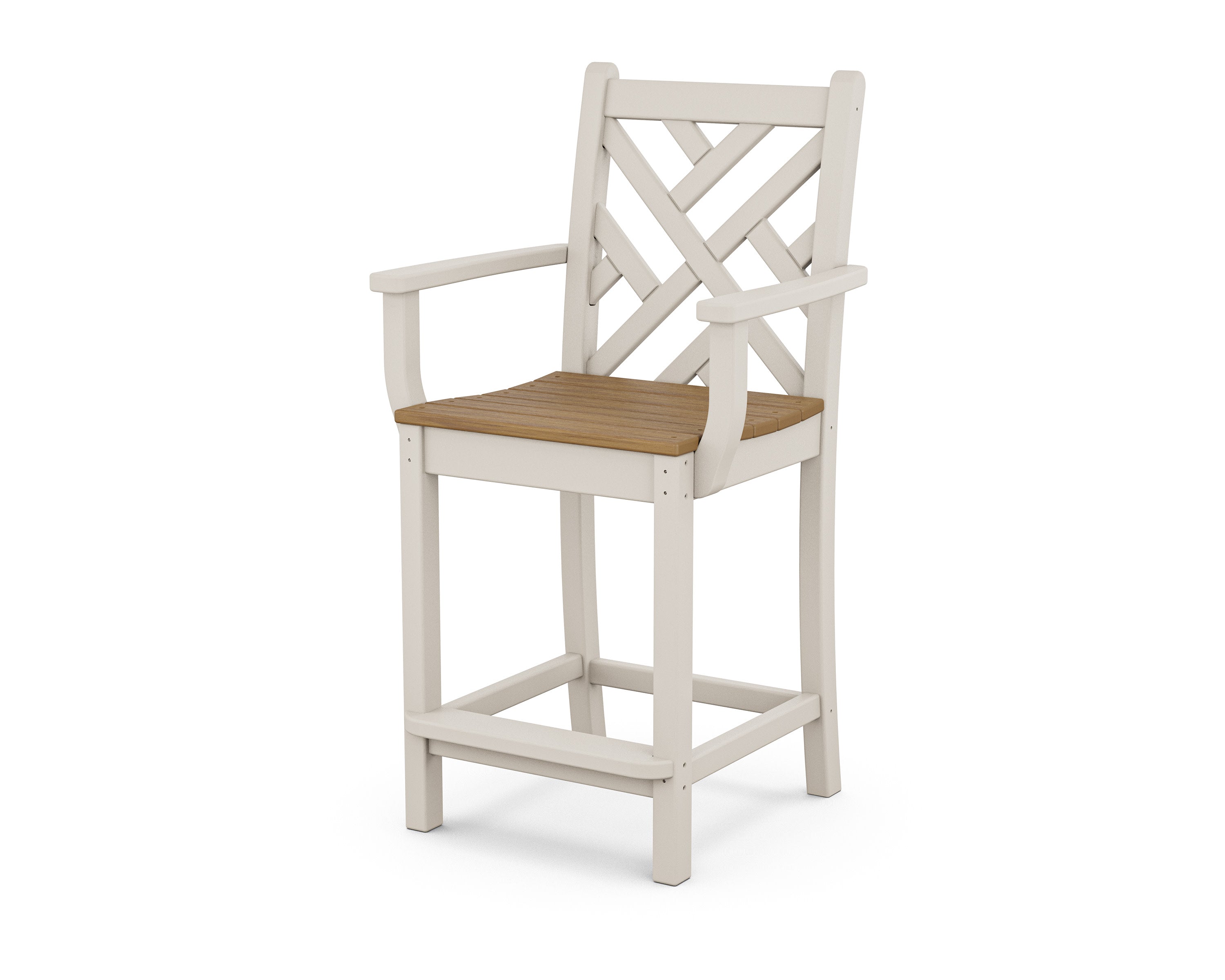 Chippendale Counter Arm Chair in Sand / Natural