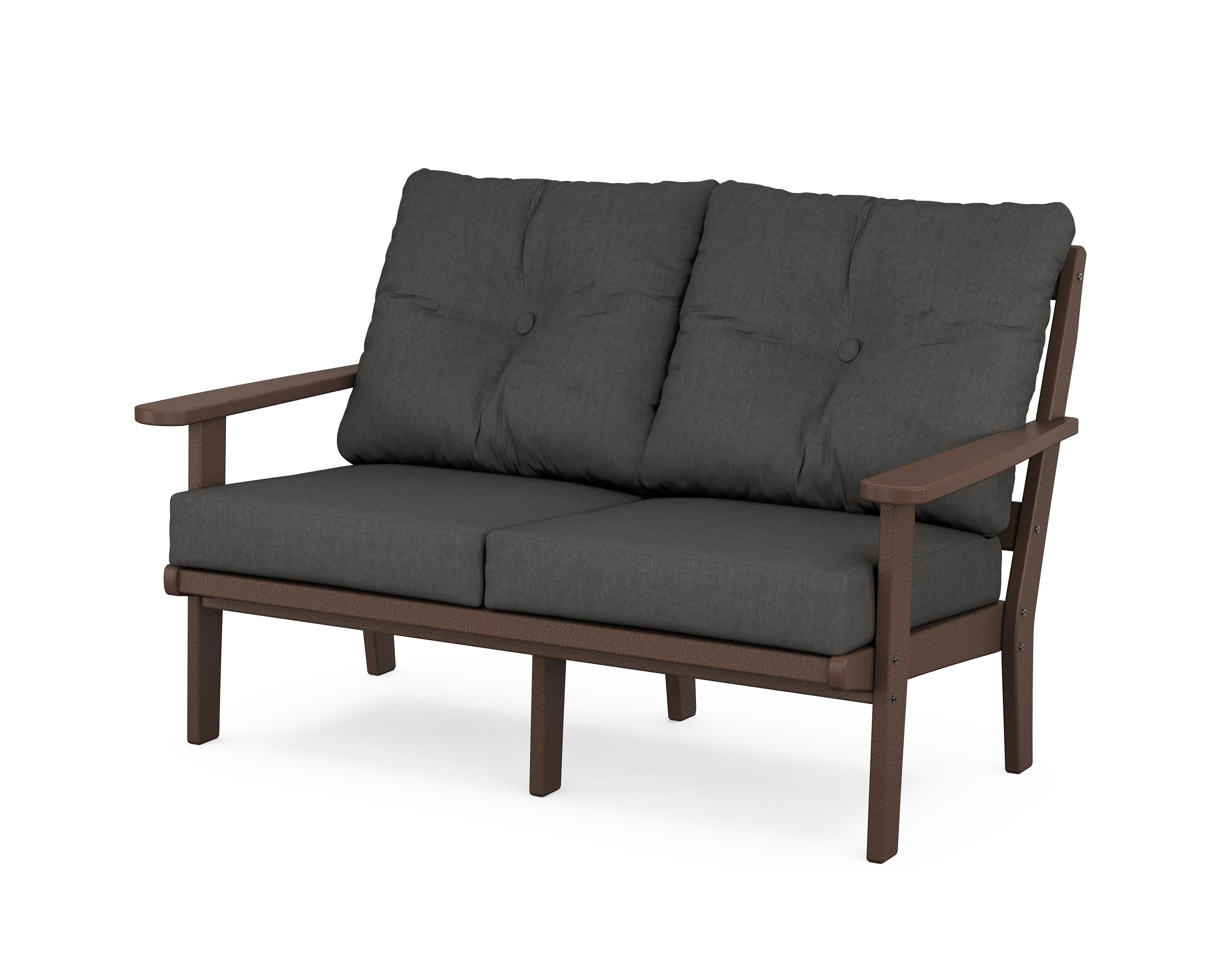 Mission Deep SeatingLoveseat in Mahogany / Spectrum Carbon