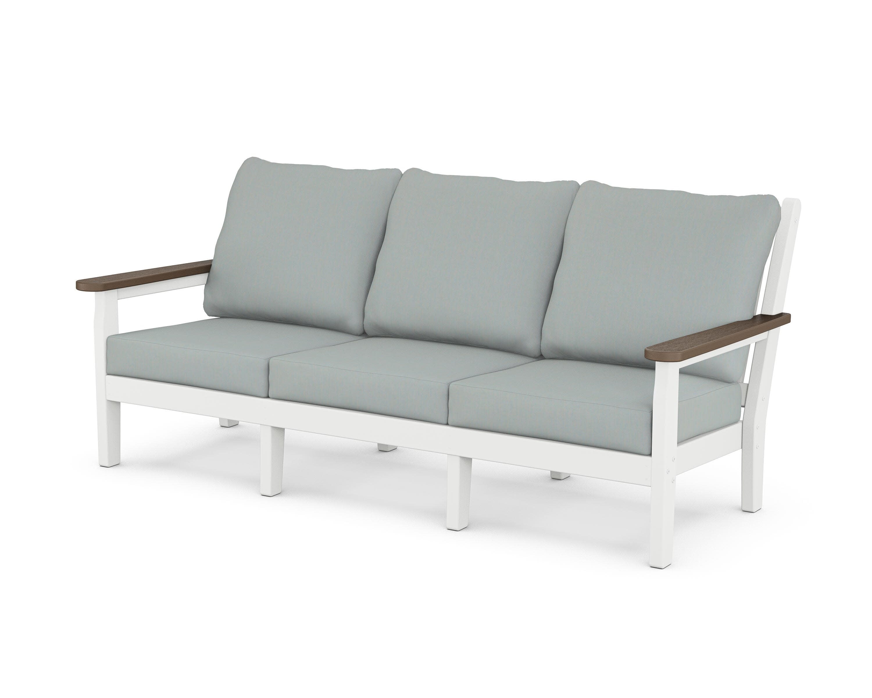 Chippendale Deep Seating Sofa in White / Kona / Spa
