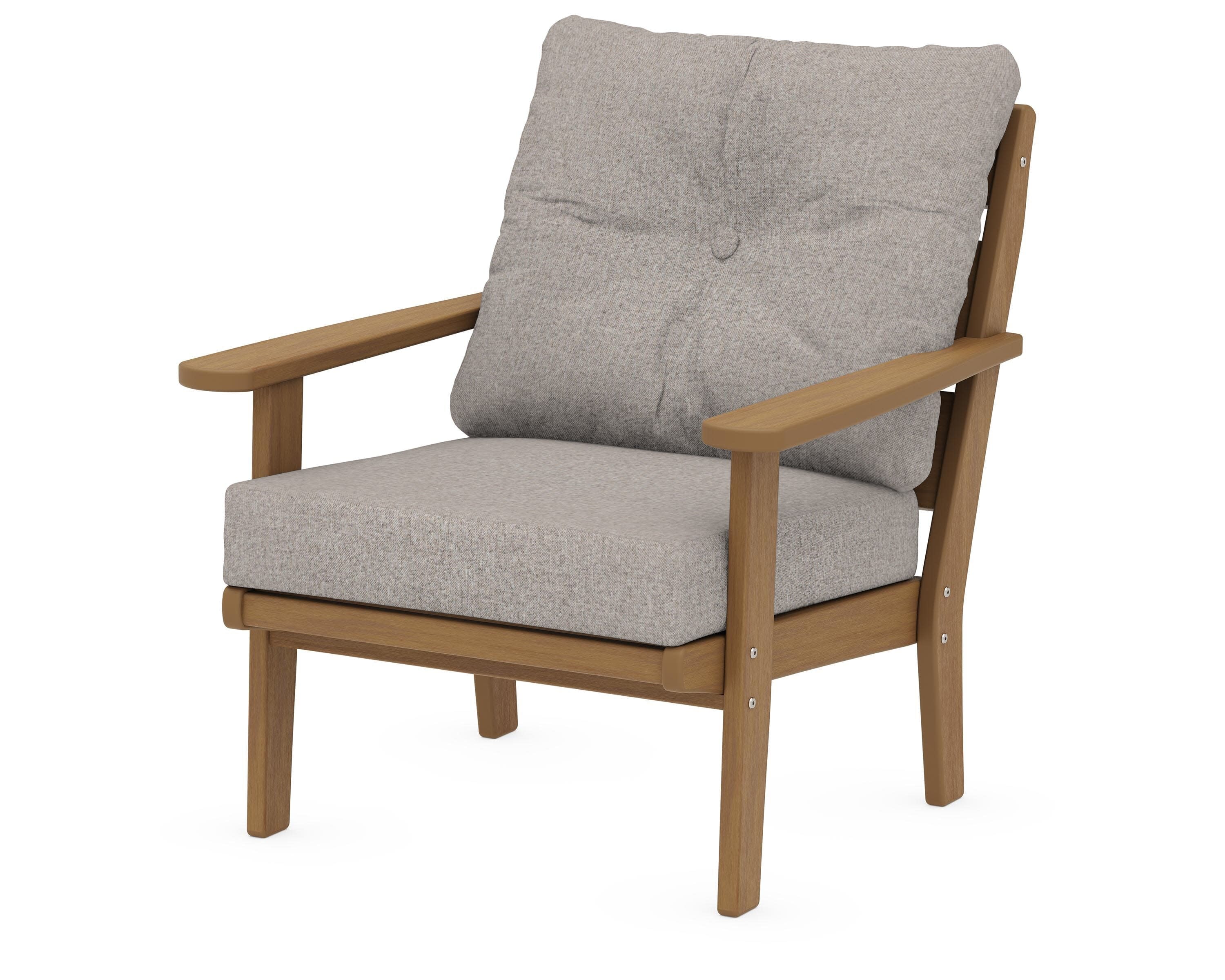 Lakeside Deep Seating Chair in Natural / Weathered Tweed