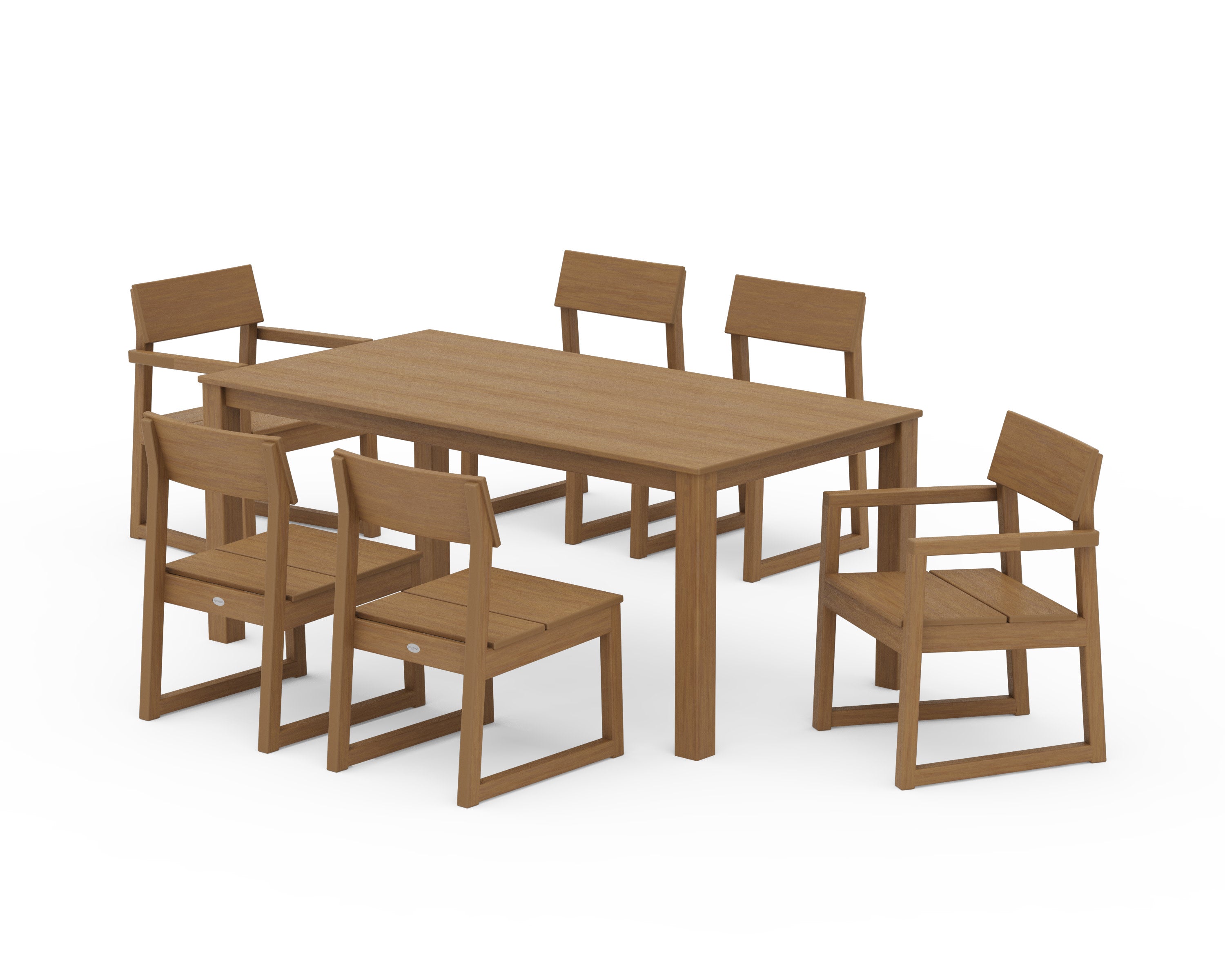 EDGE 7-Piece Parsons Dining Set in Natural