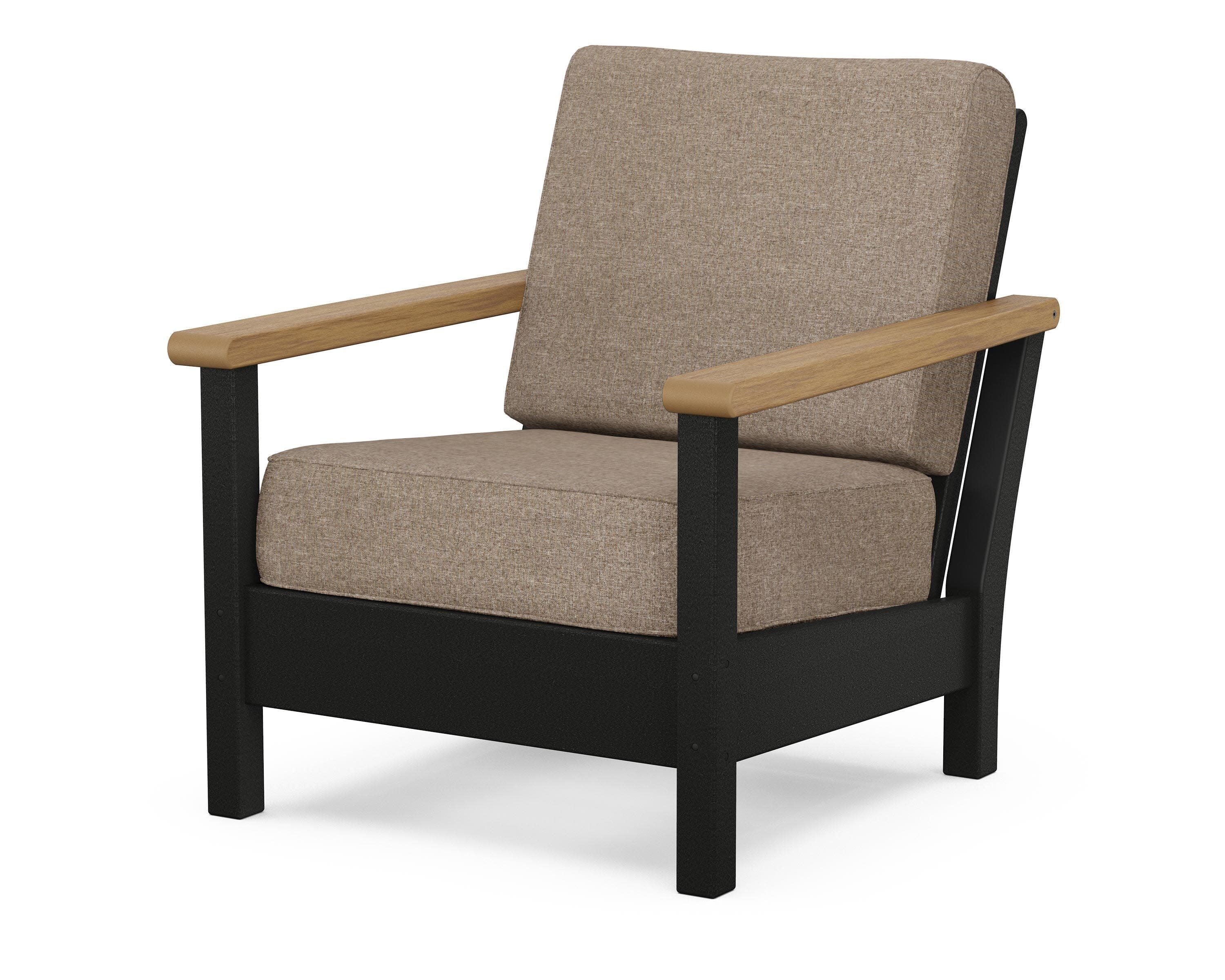 Harbour Deep Seating Chair in Black / Natural / Spiced Burlap