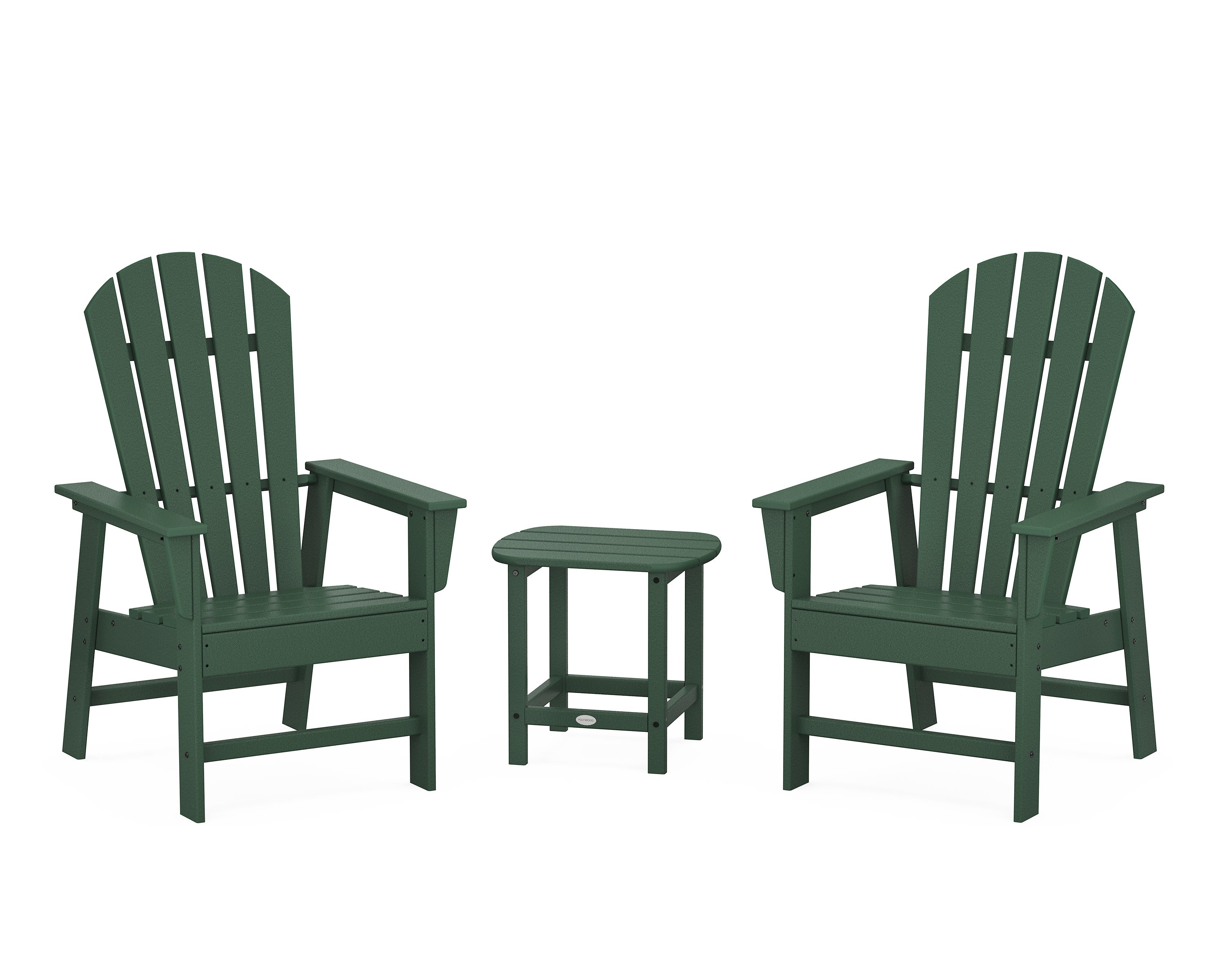 South Beach Casual Chair 3-Piece Set with 18" South Beach Side Table in Green