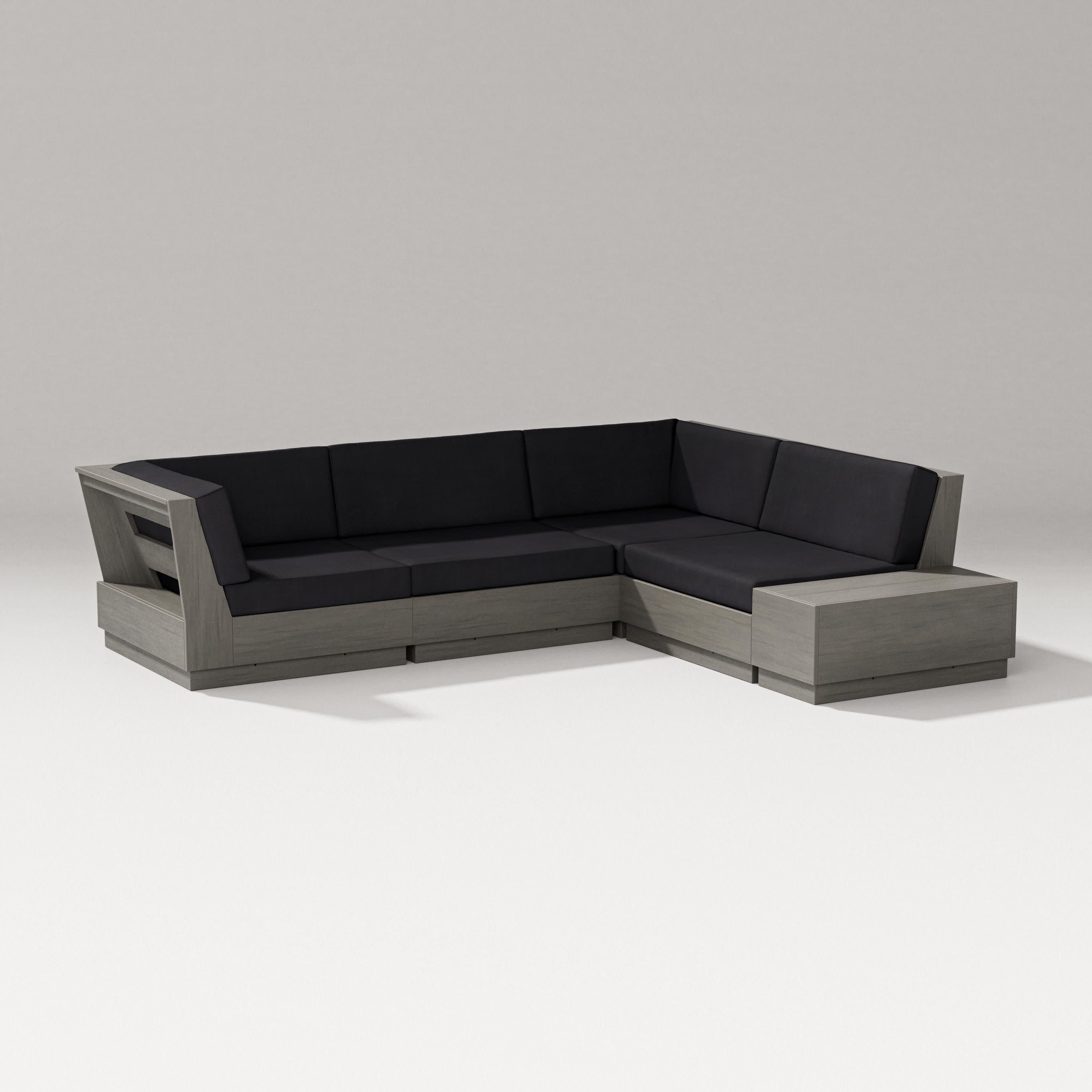 Elevate Corner Sectional in Driftwood / Midnight Linen
