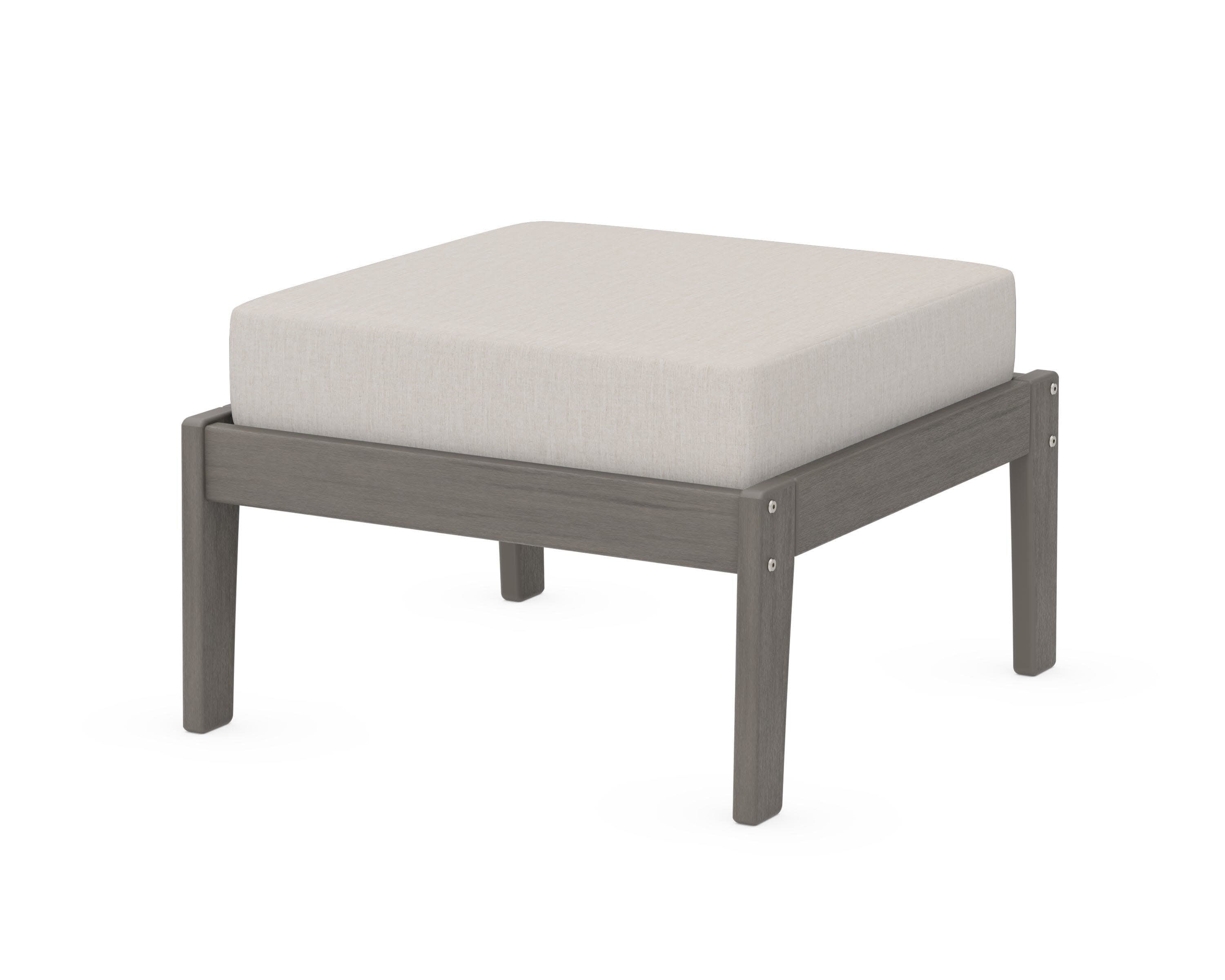 Deep Seating Ottoman in Driftwood / Cast Ash