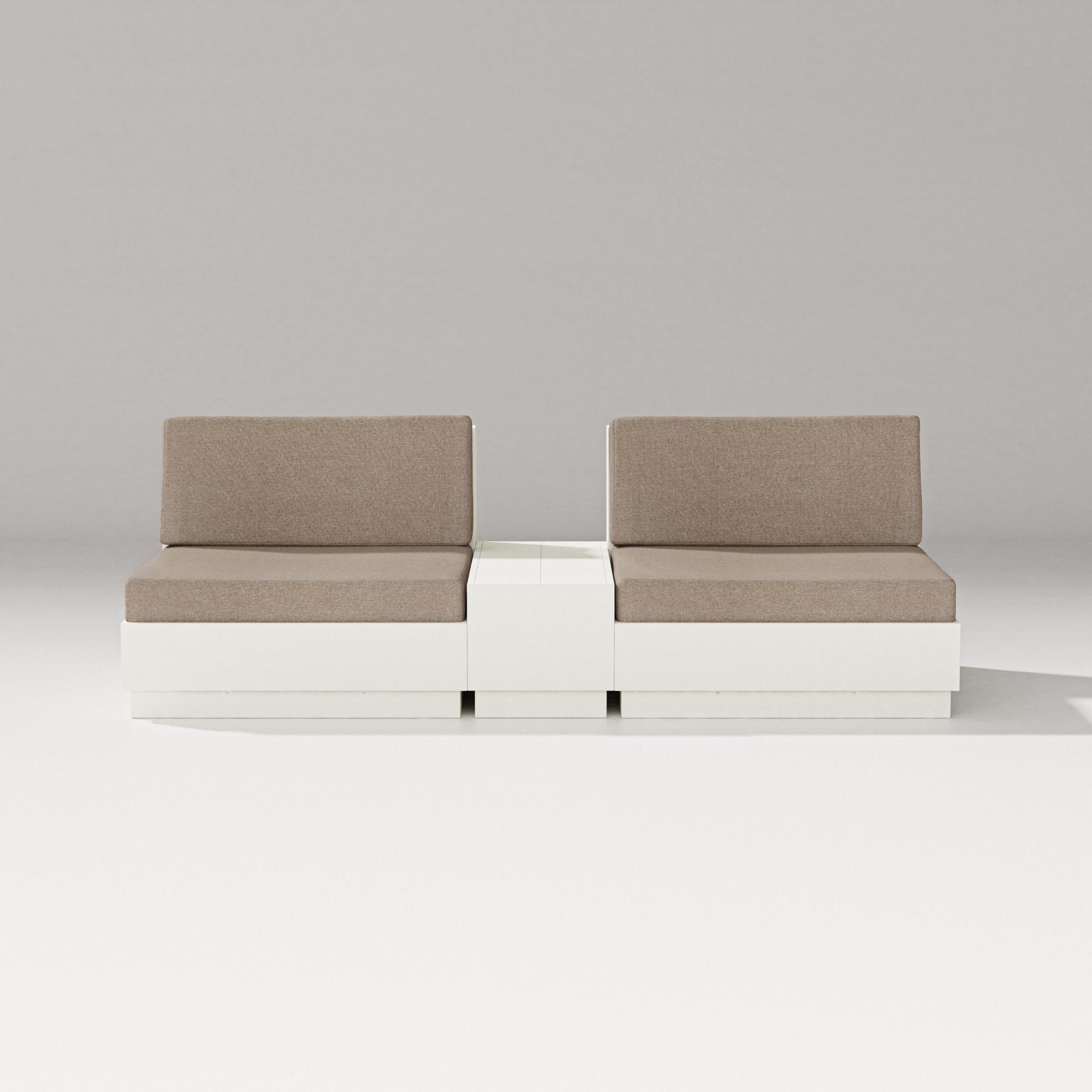 Elevate Lounge Chair Set in Vintage White / Spiced Burlap