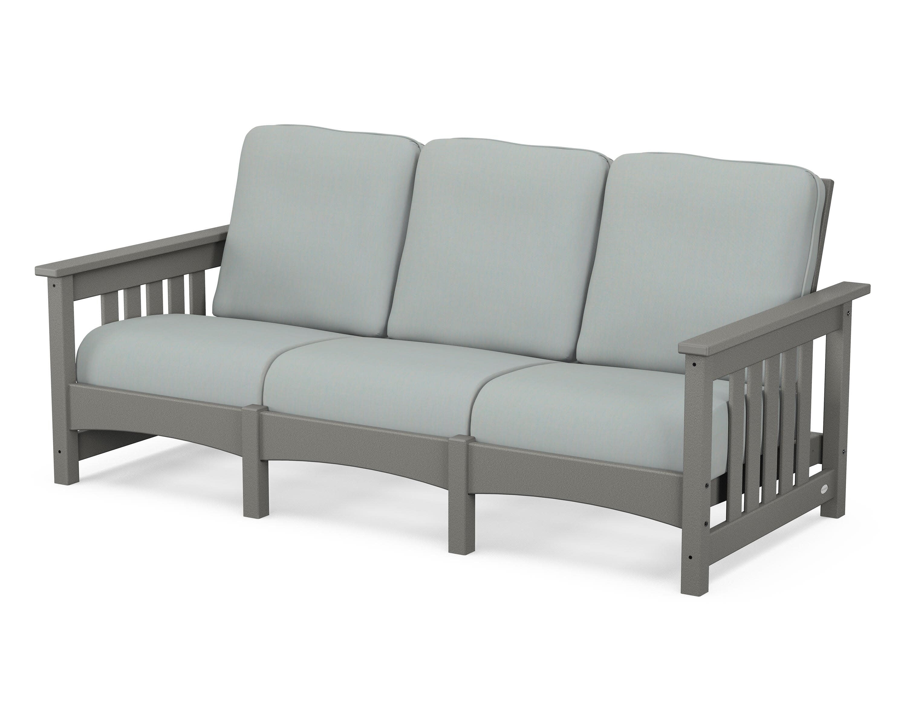 Club Mission Sofa in Slate Grey / Spa