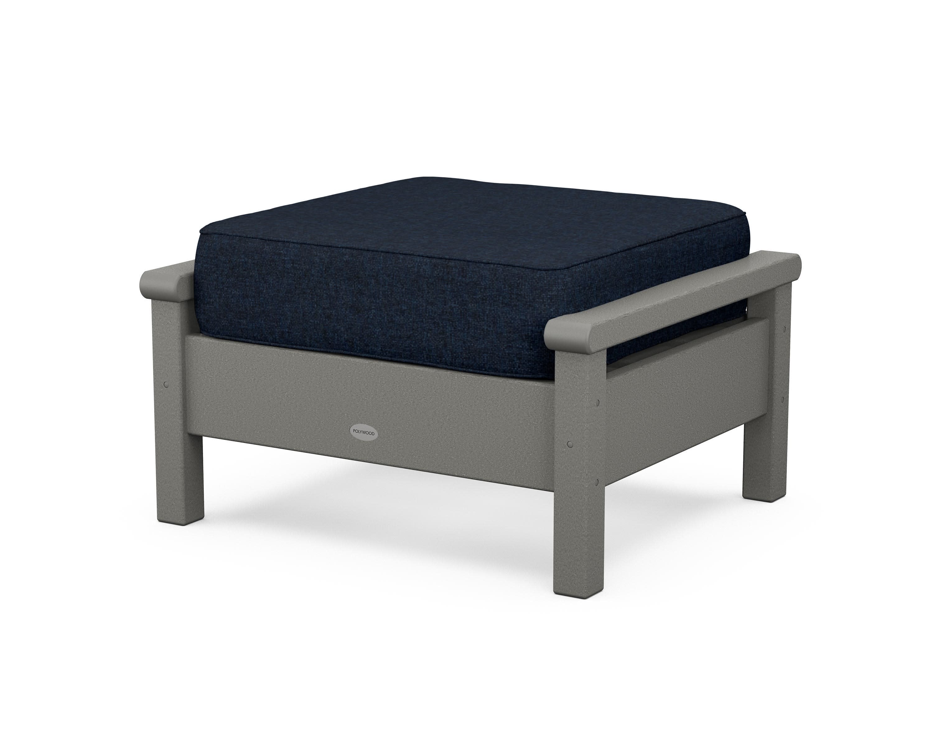 Harbour Deep Seating Ottoman in Slate Grey / Marine Indigo