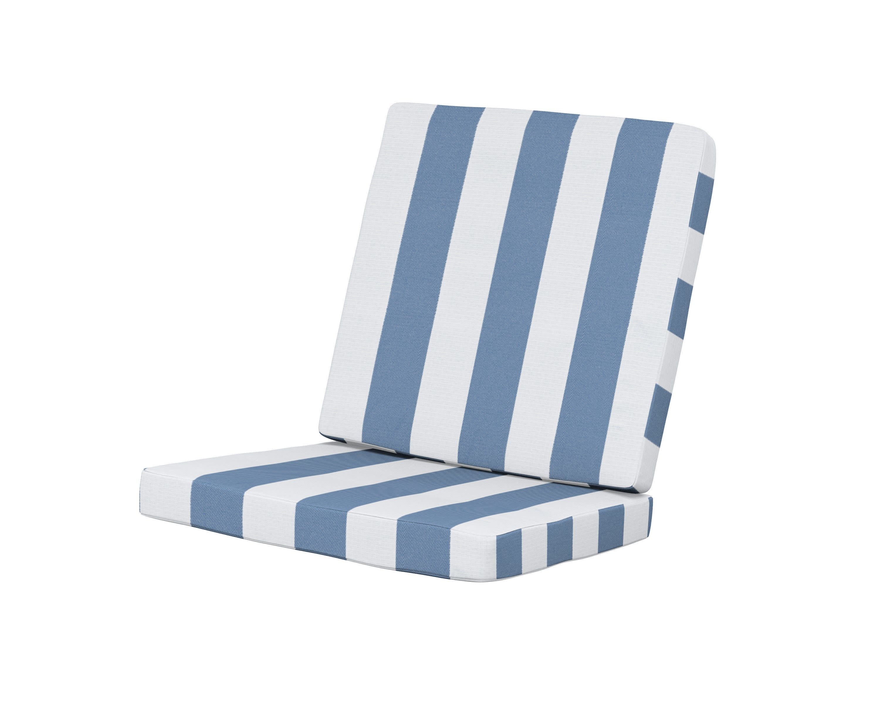 Modern Chair Cushion in Cabana Stripe Sky Blue