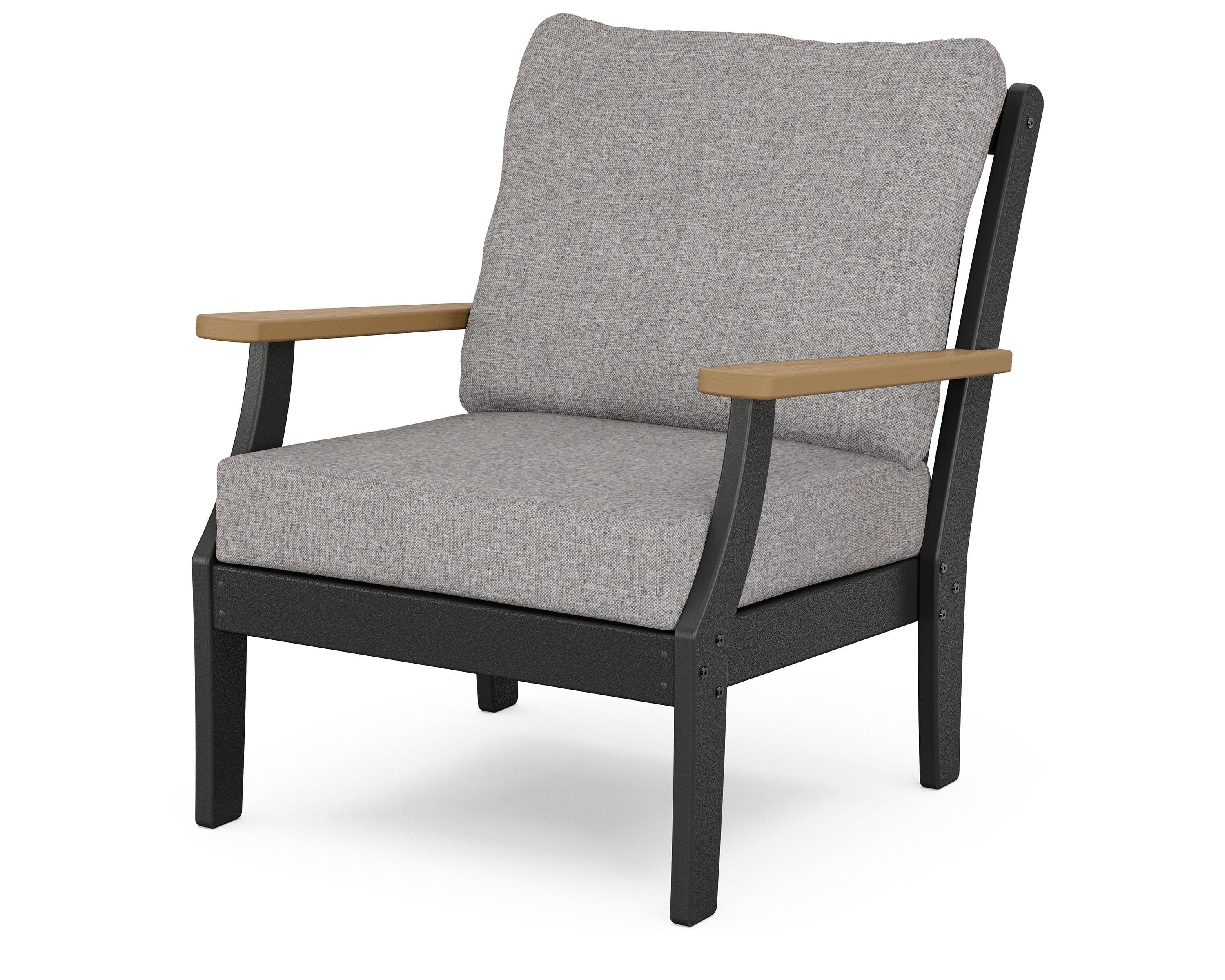 Braxton Deep Seating Chair in Black / Natural / Grey Mist