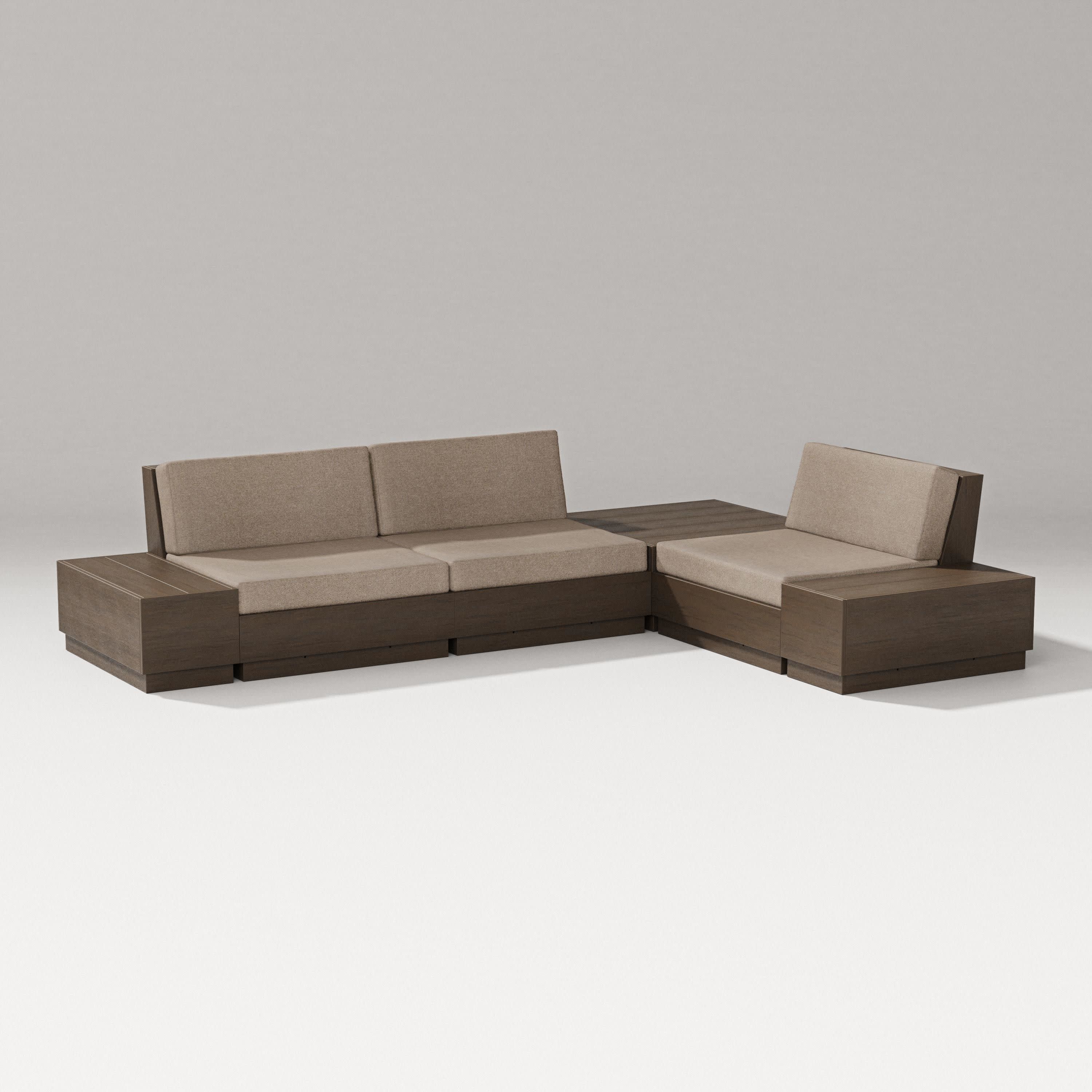 Elevate 6-Piece Corner Sectional in Kona / Spiced Burlap