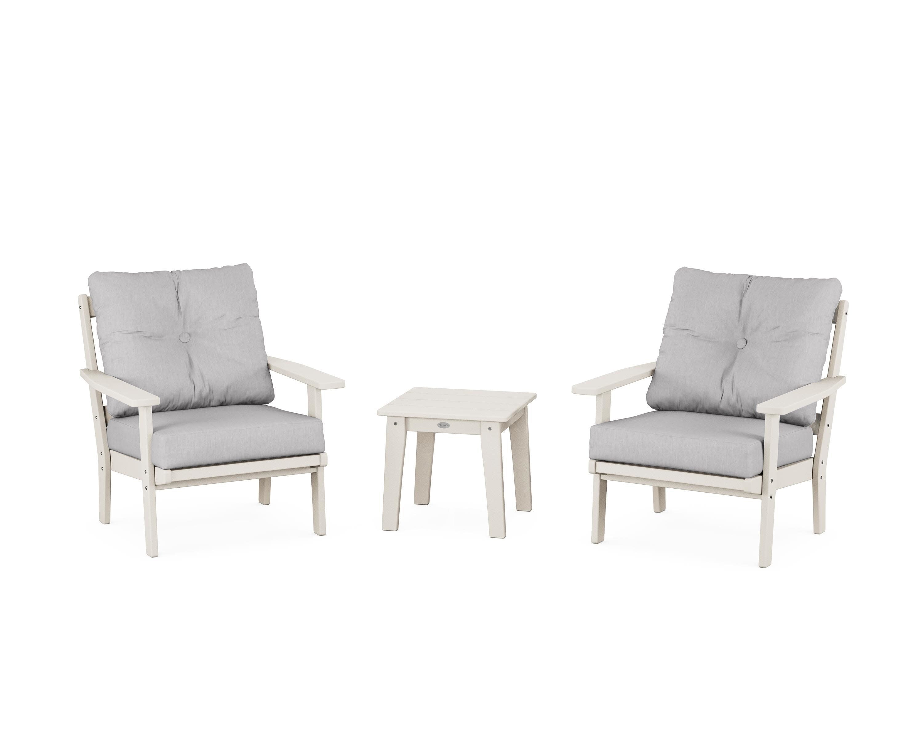 Oxford 3-Piece Deep Seating Set in Sand / Granite