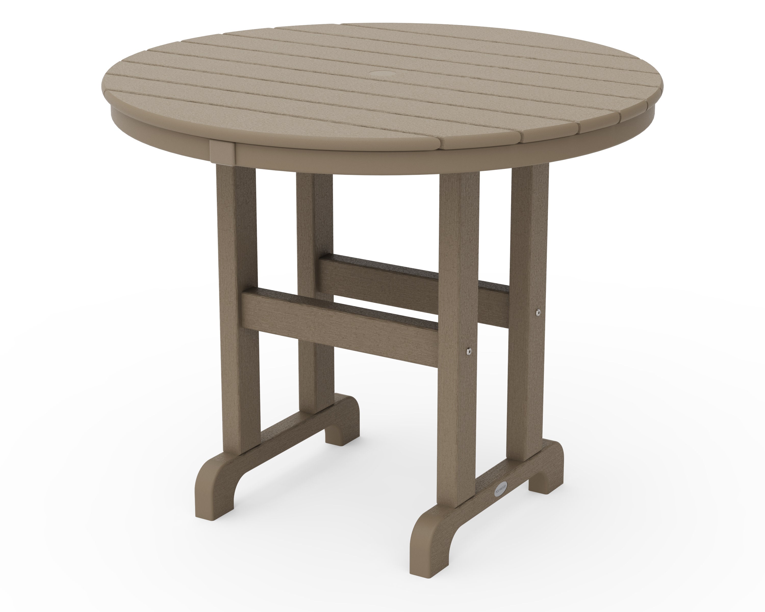 36" Round Farmhouse Dining Table in Vintage Sahara