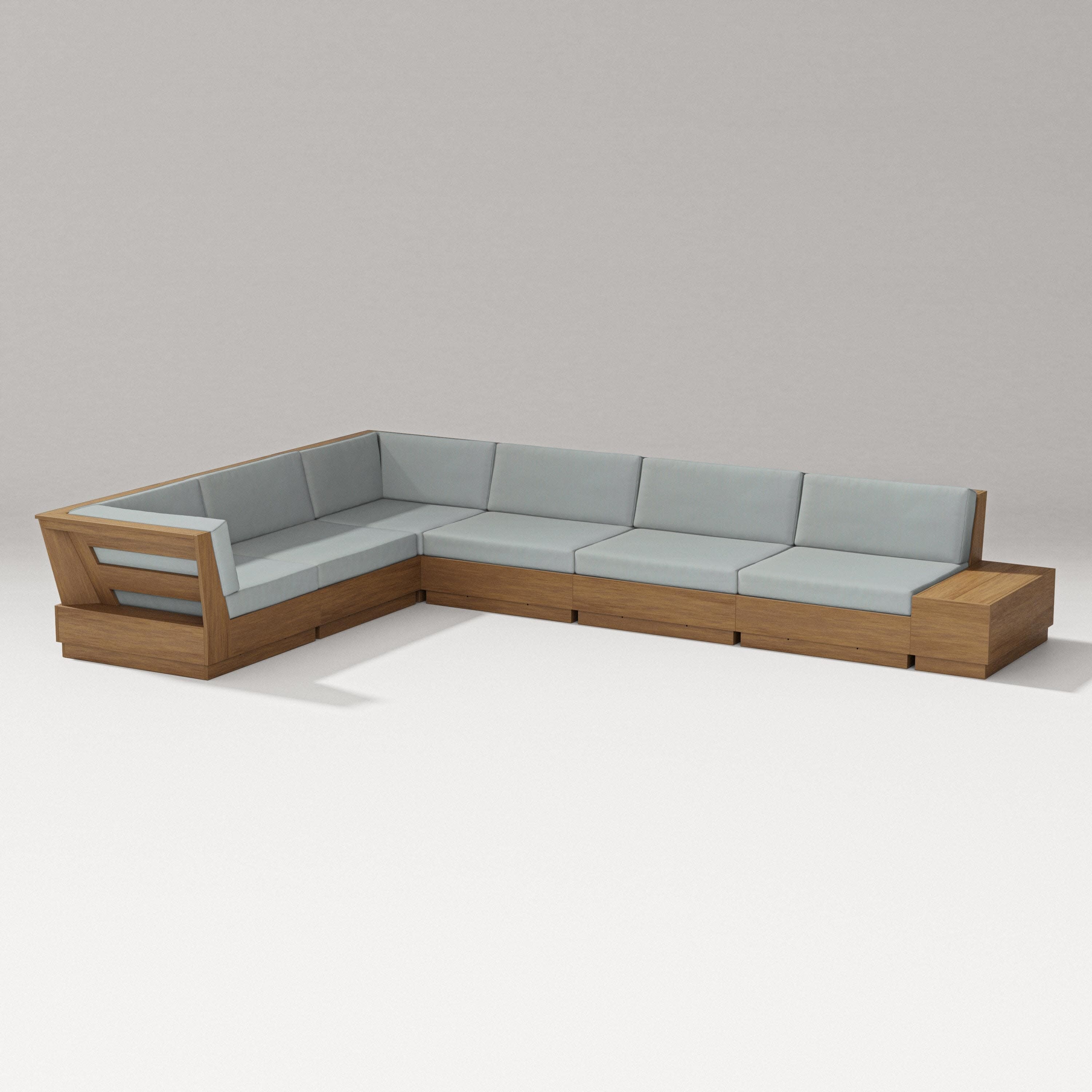 Elevate 7-Piece Corner Sectional in Natural / Spa