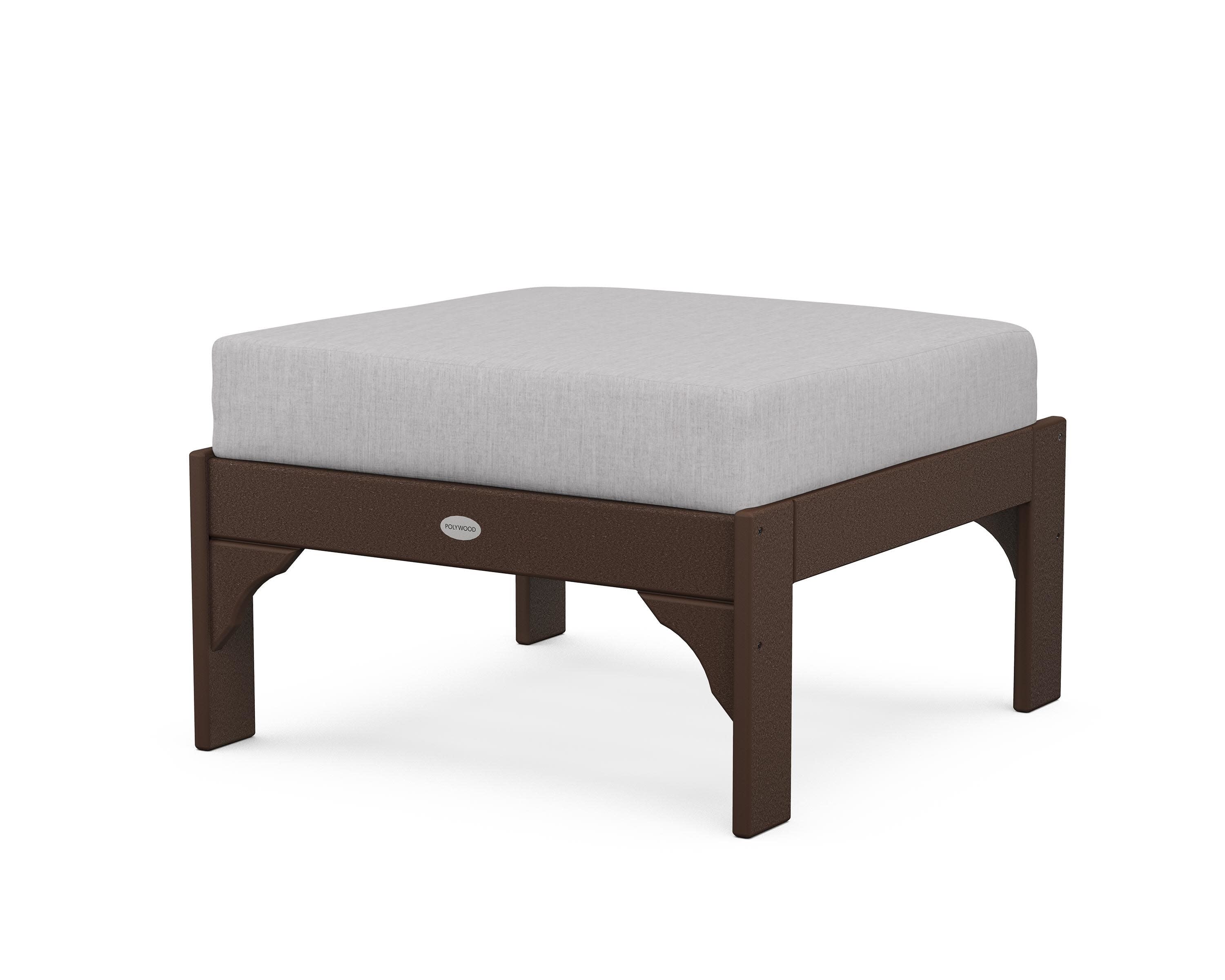 Vineyard Deep Seating Ottoman in Mahogany / Granite