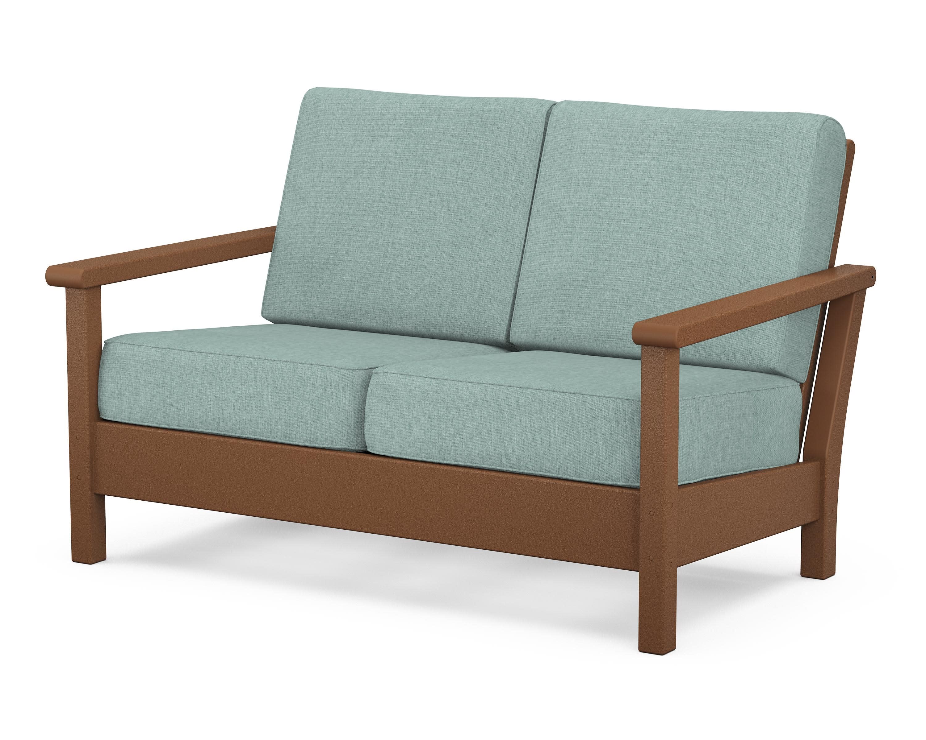 Harbour Deep Seating Loveseat in Teak / Glacier Spa