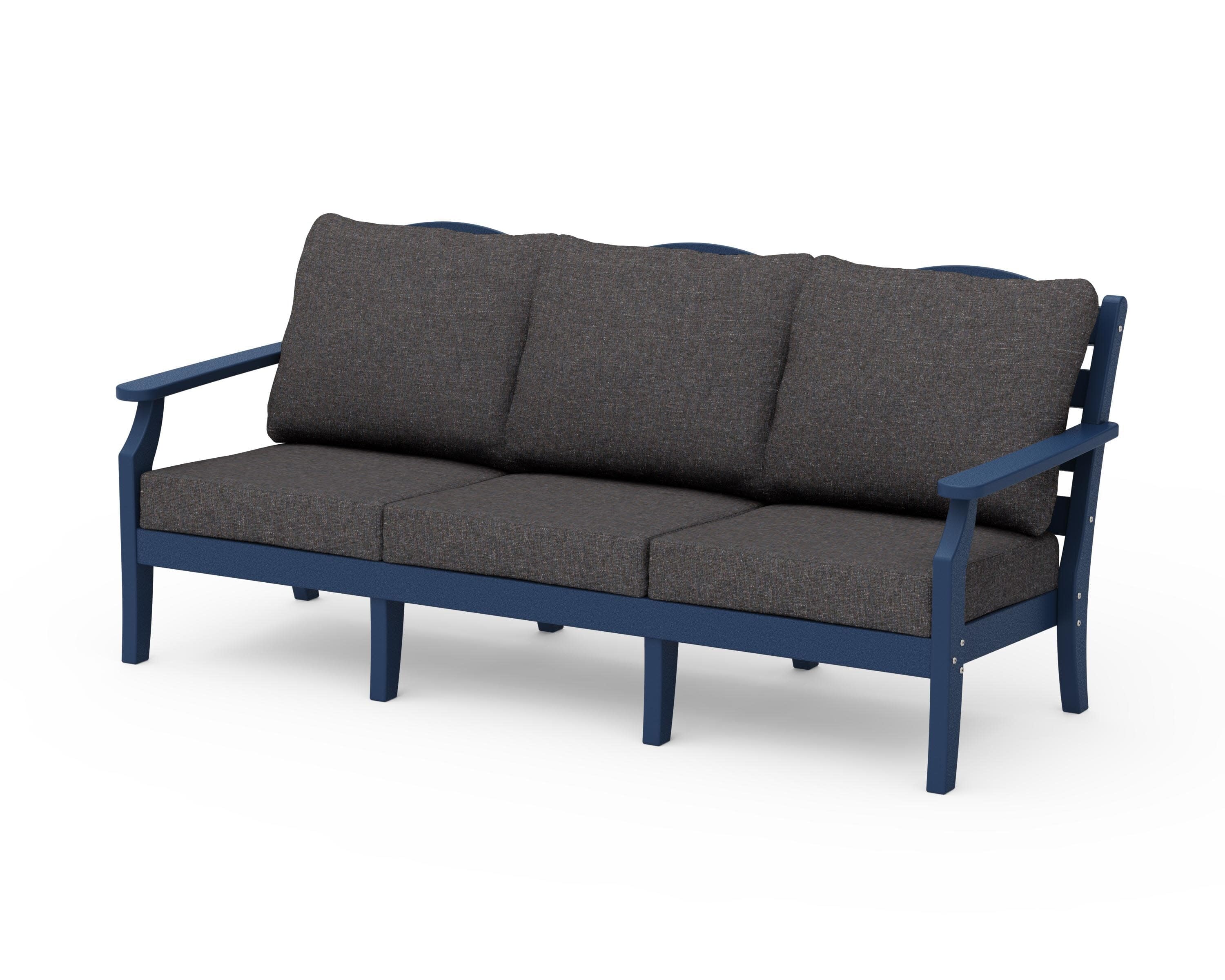 Savannah Deep Seating Sofa in Navy / Ash Charcoal